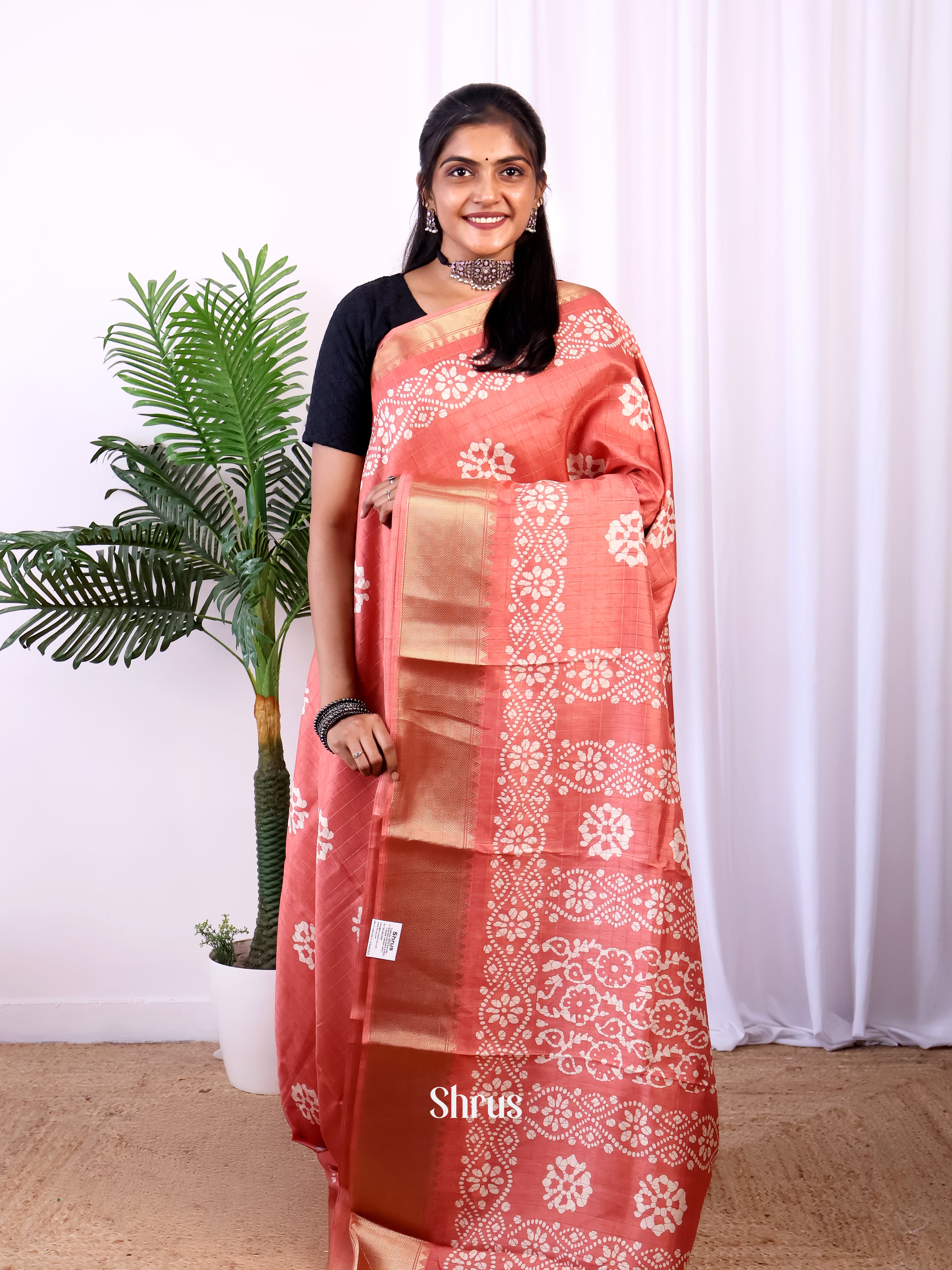 CIS20261 - Semi Crepe Saree - Shop on Shrus.com