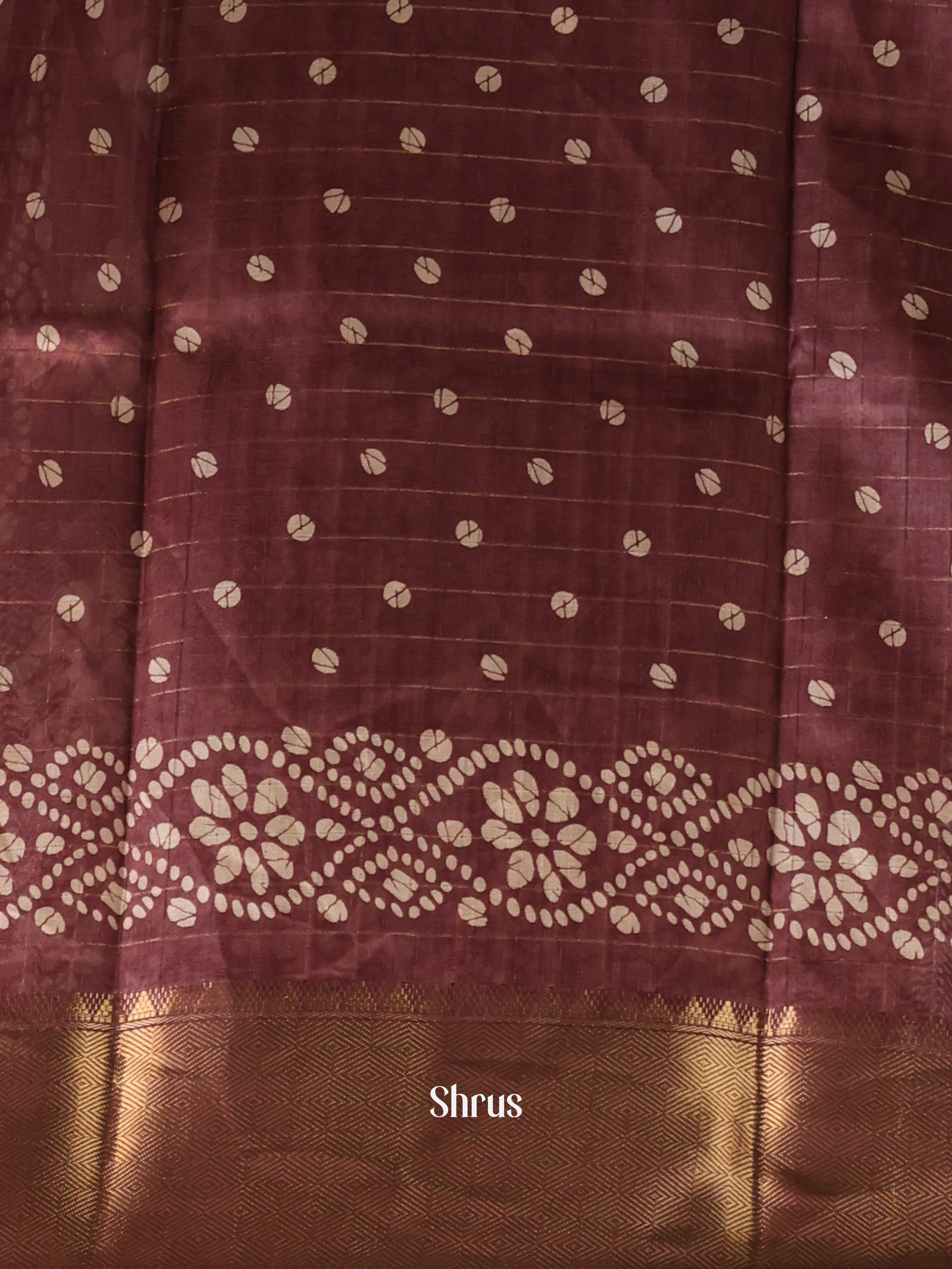 Onion Peel - Semi Crepe Saree - Shop on Shrus.com