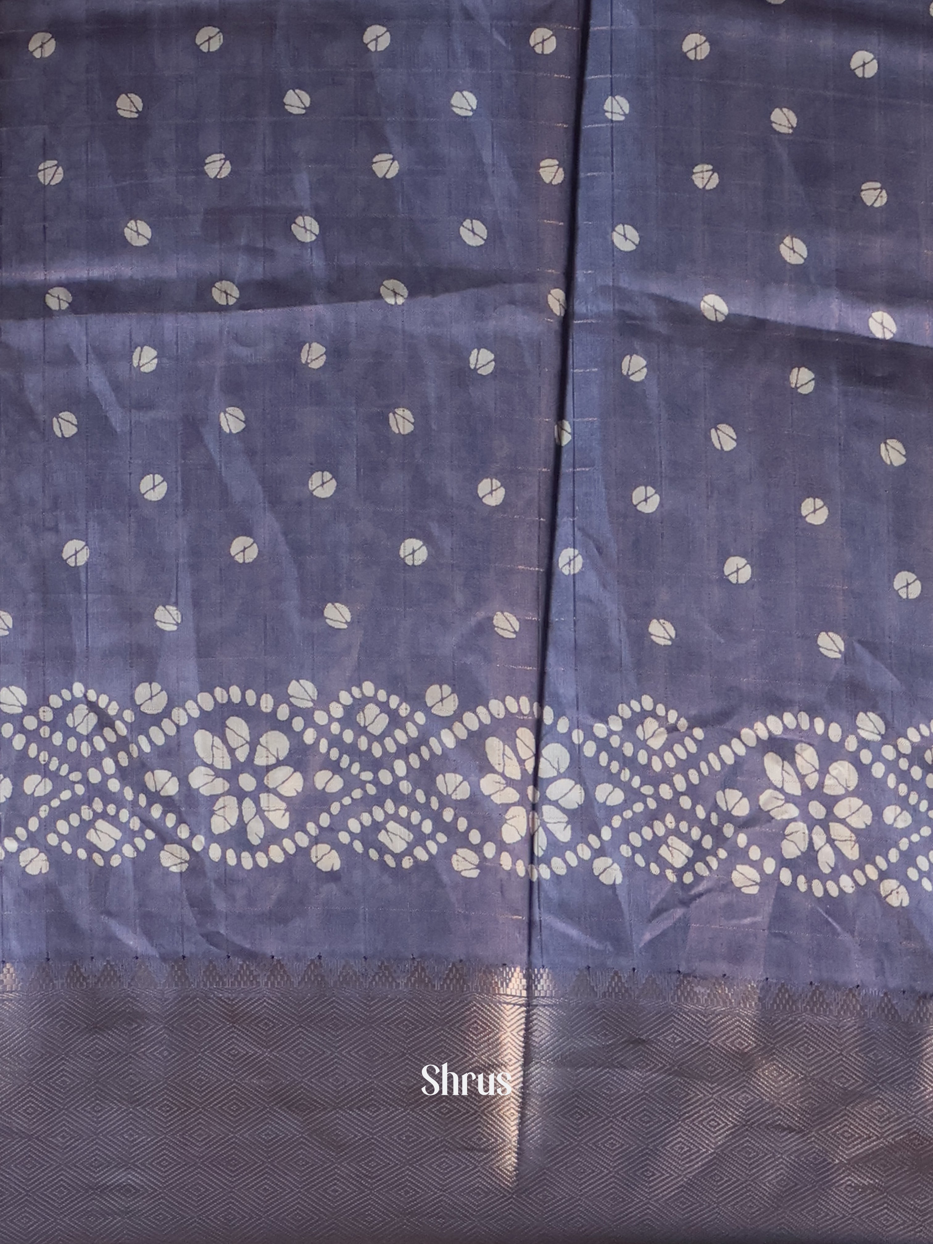 Lavender - Semi Crepe Saree - Shop on Shrus.com