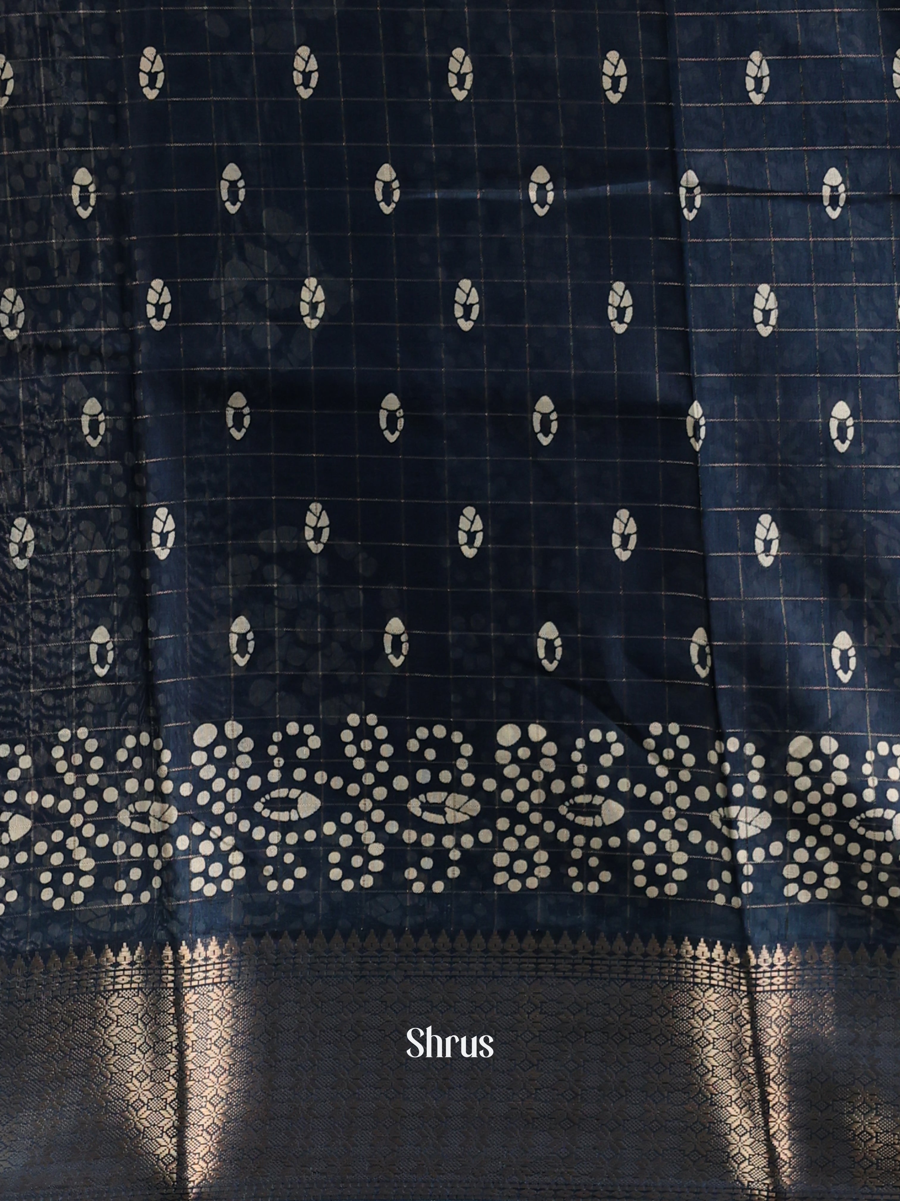 Blue - Semi Crepe Saree - Shop on Shrus.com