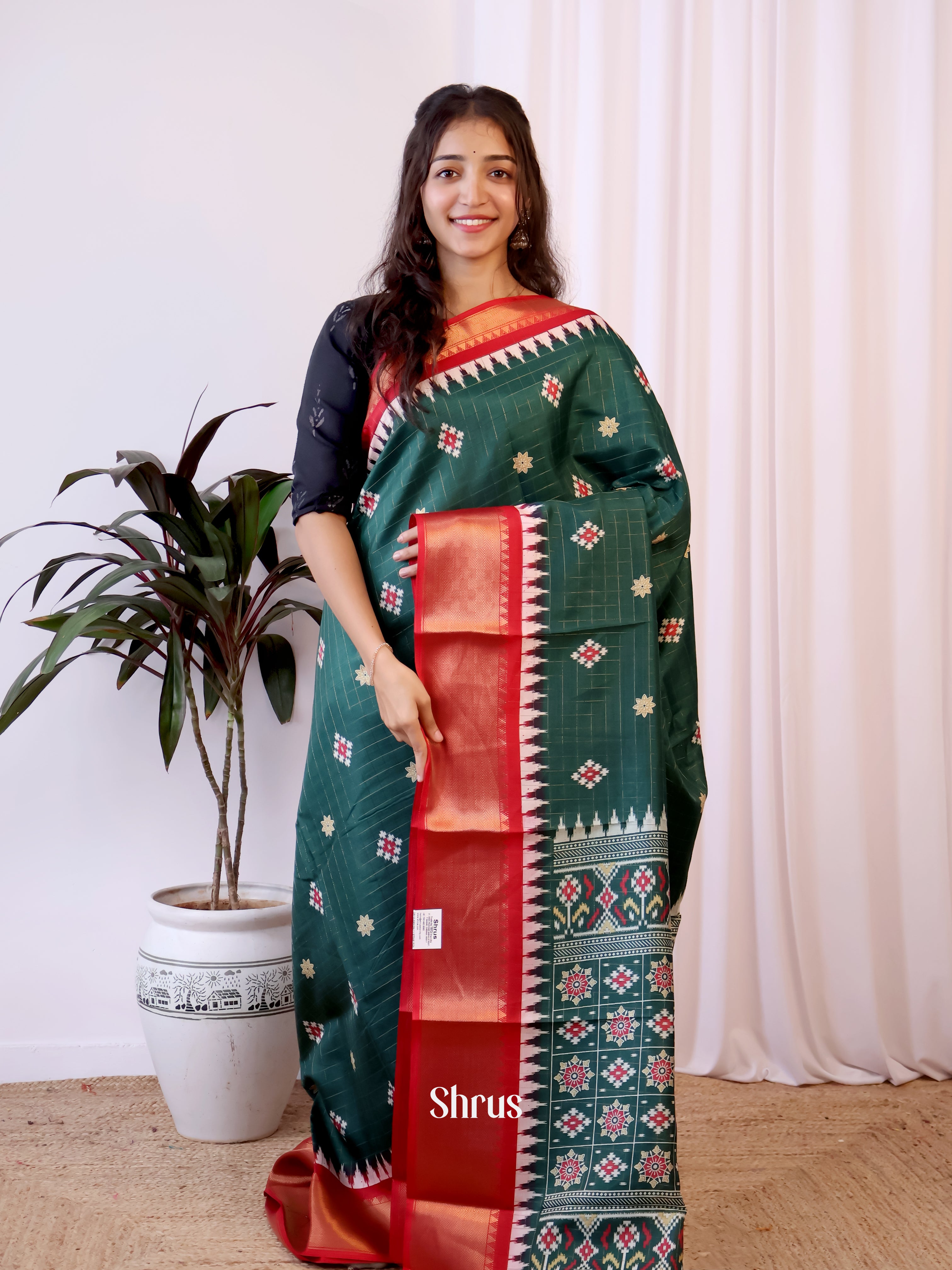 CIS20288 - Semi Crepe Saree - Shop on Shrus.com