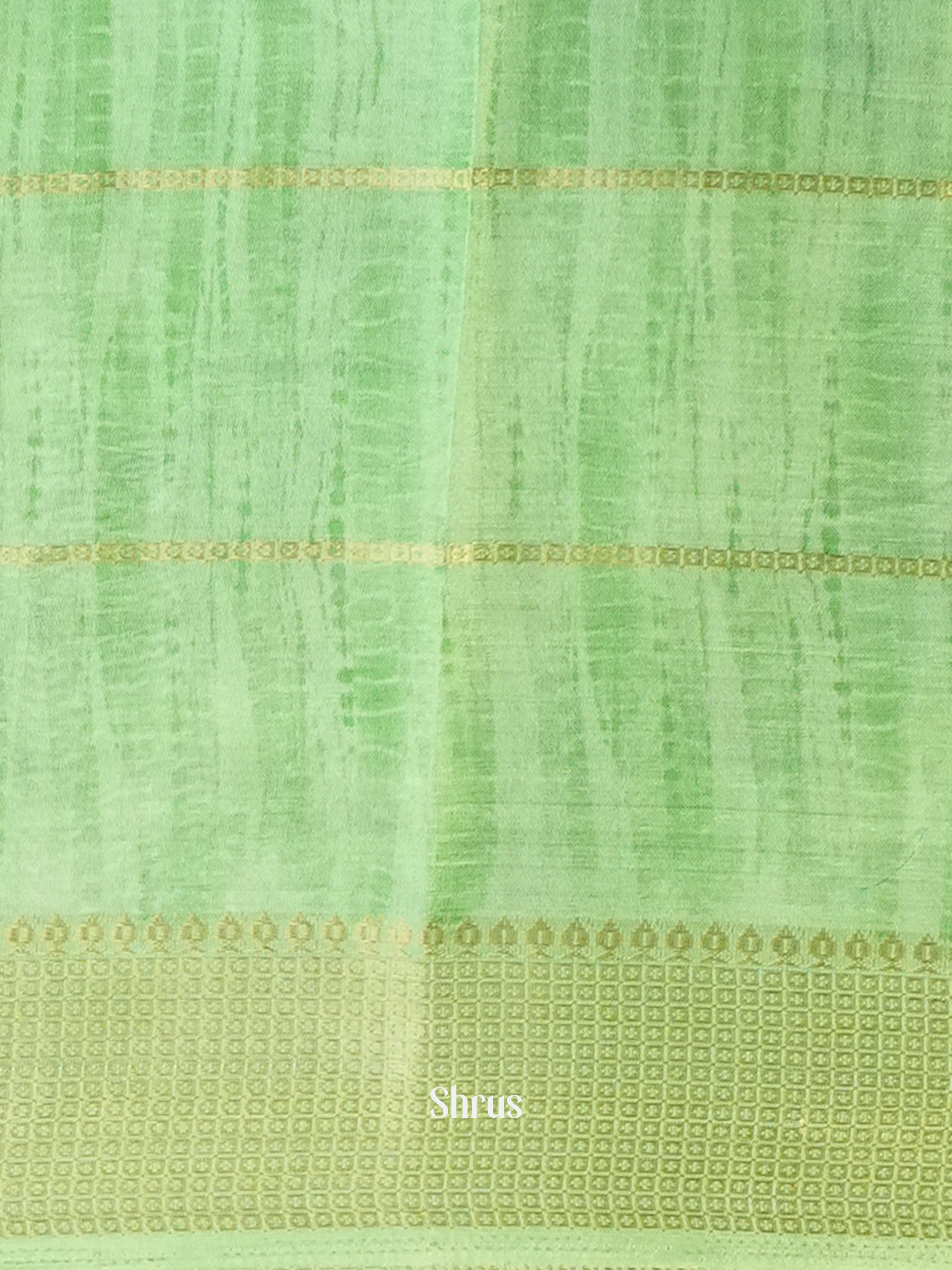 Teal & Green - Semi Crepe Saree - Shop on Shrus.com