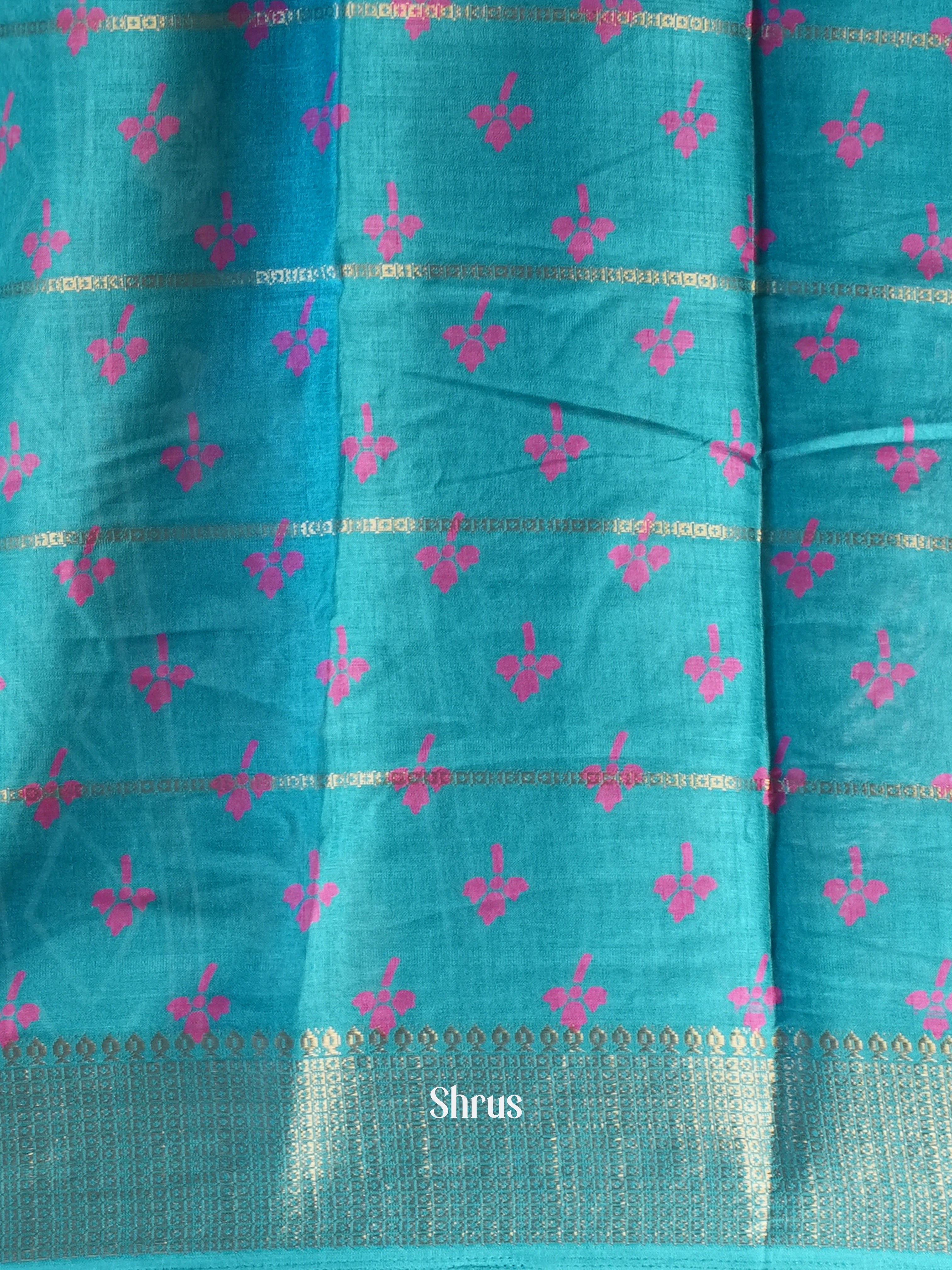 Green - Semi Crepe Saree - Shop on Shrus.com