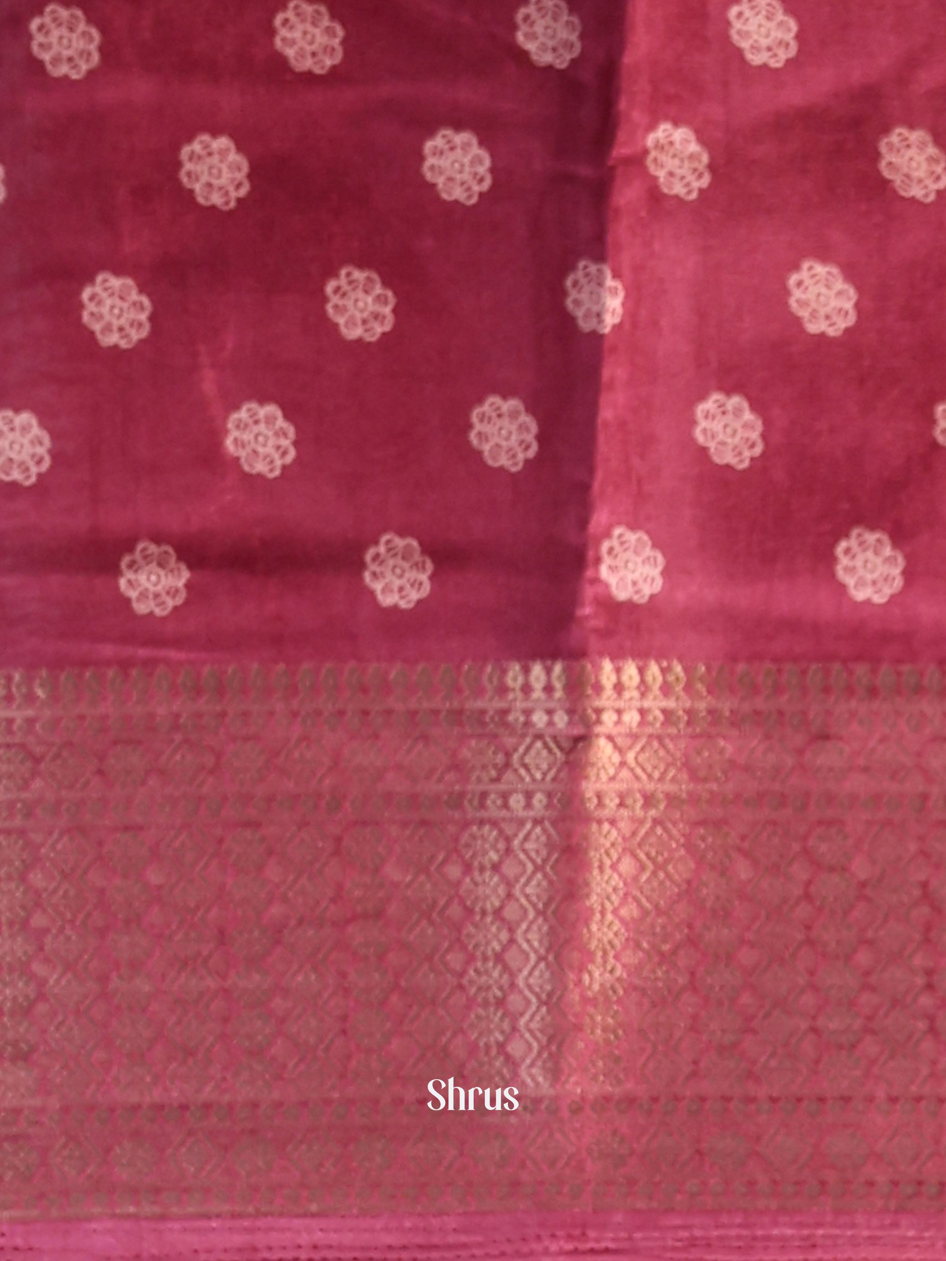 Maroon - Semi Crepe Saree - Shop on Shrus.com