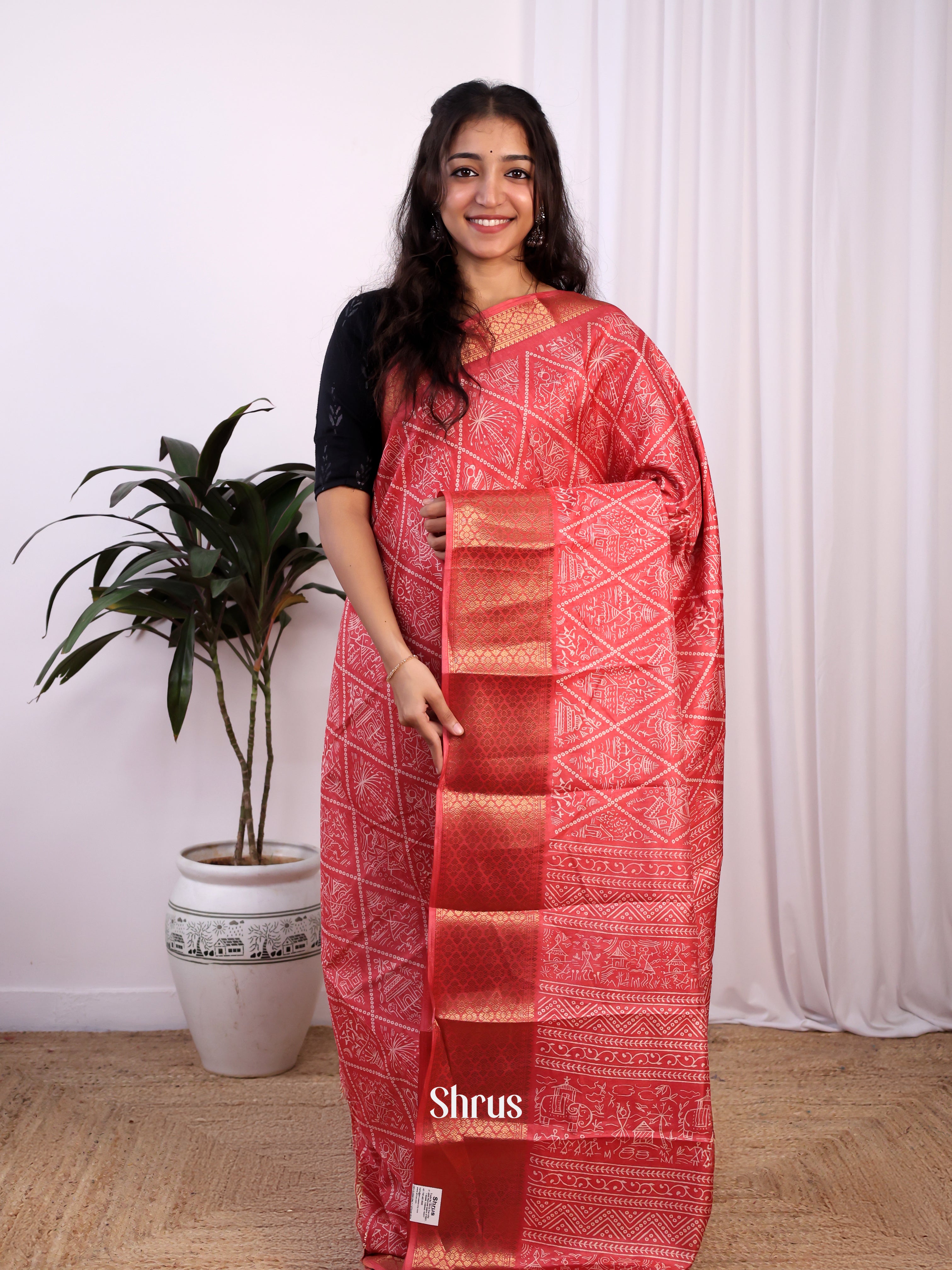 CIS20327 - Semi Crepe Saree - Shop on Shrus.com