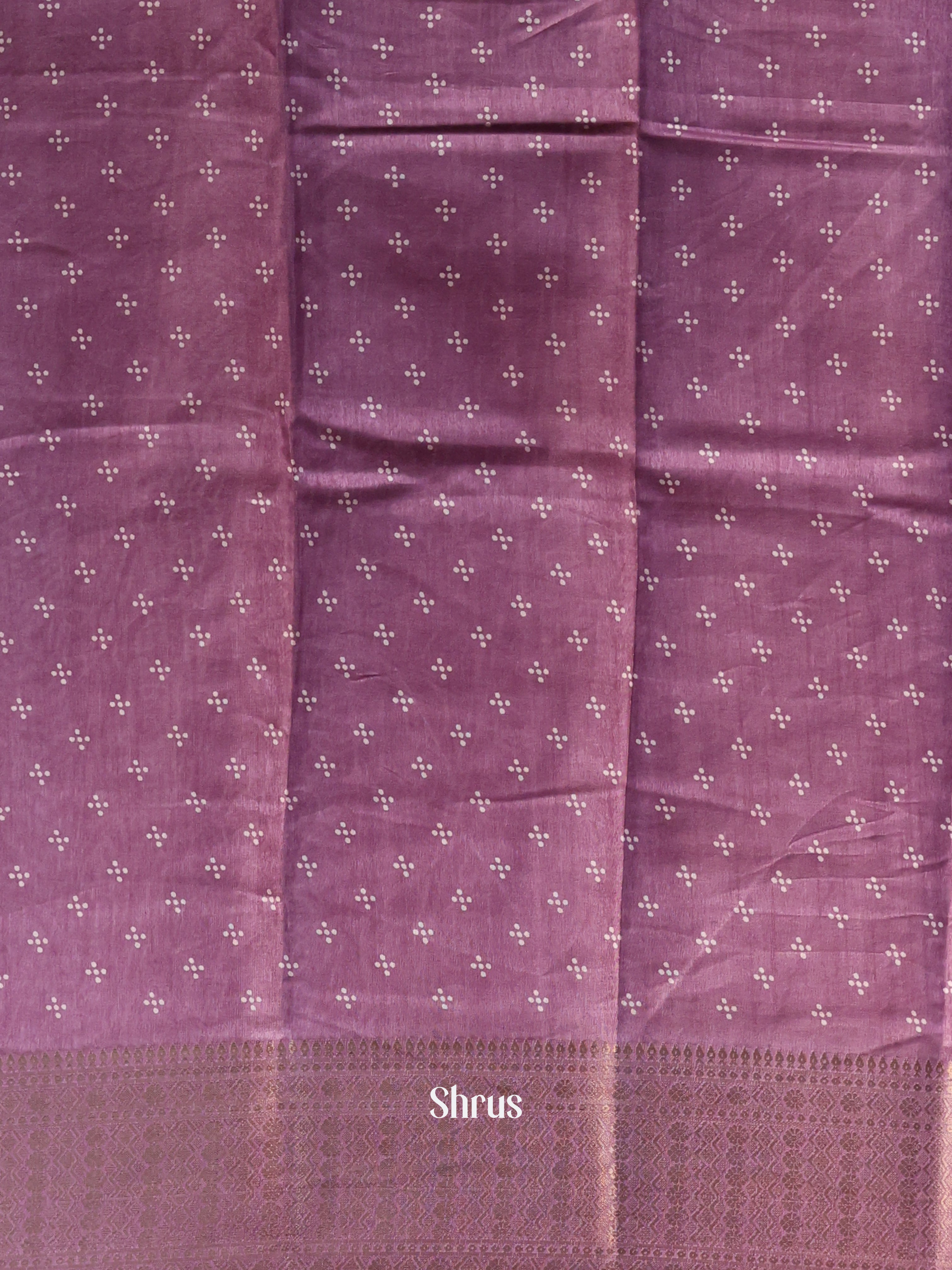 Purple - Semi Crepe Saree - Shop on Shrus.com