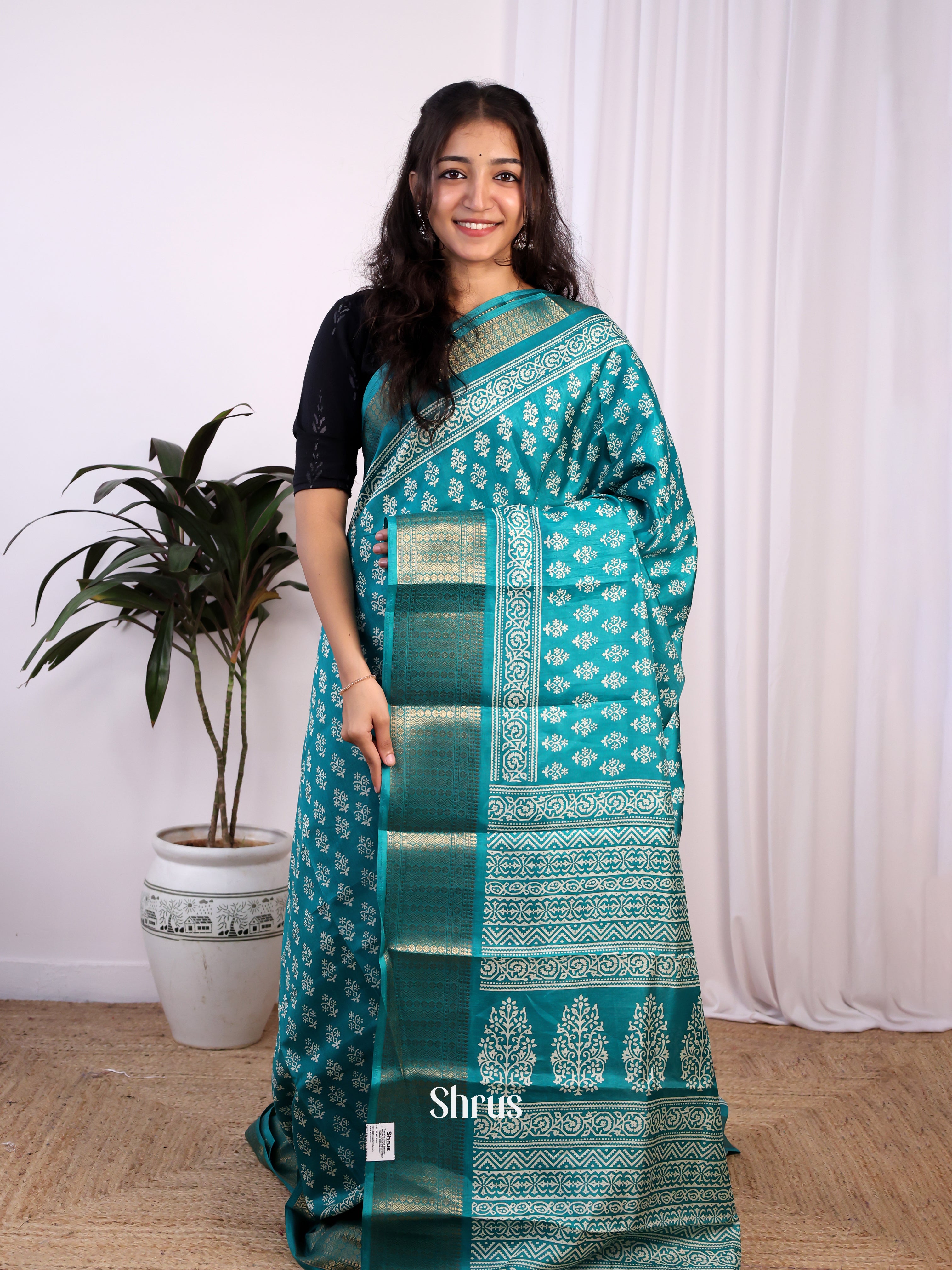 CIS20357 - Semi Crepe Saree - Shop on Shrus.com