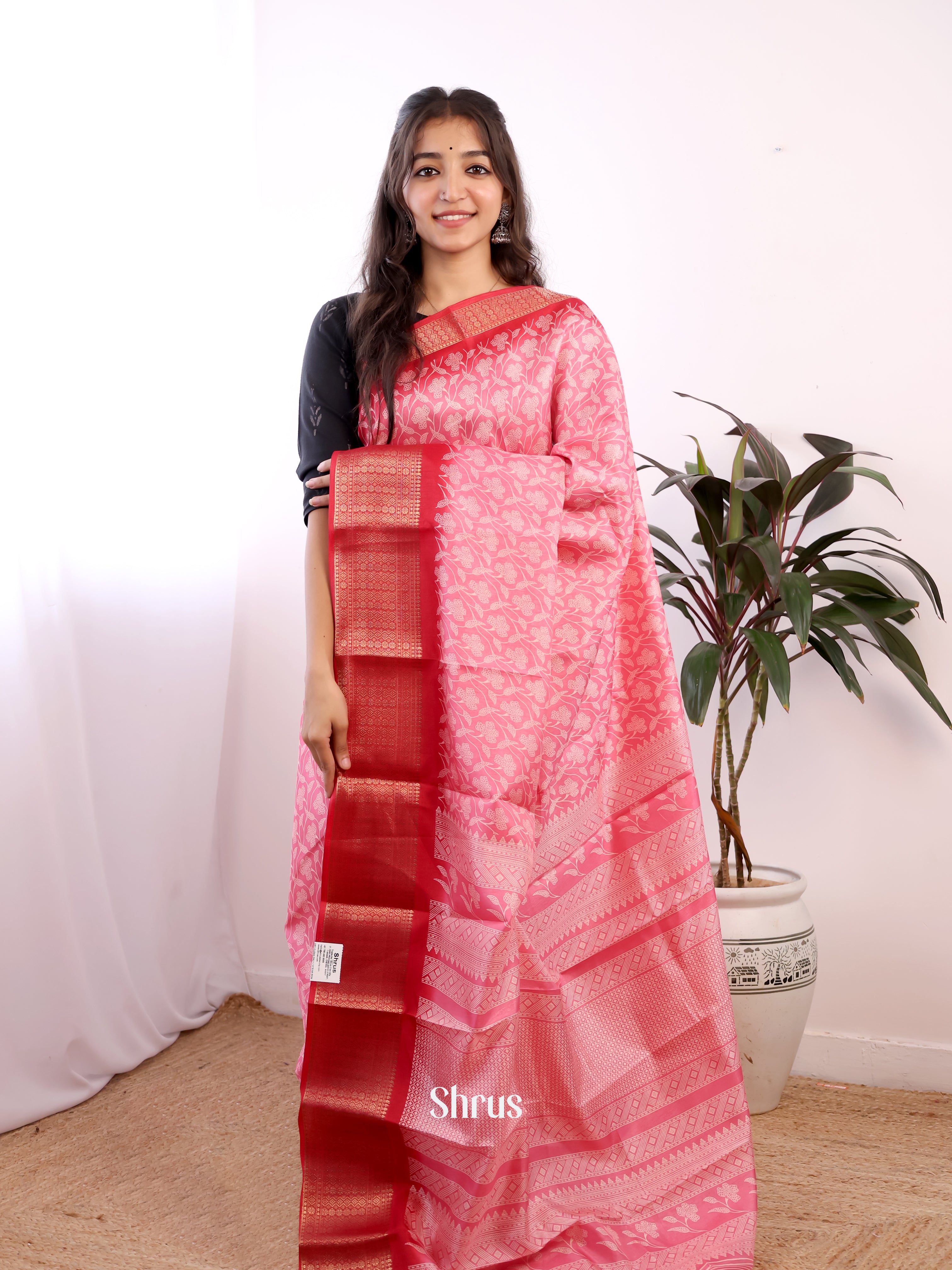 CIS20374 - Semi Crepe Saree - Shop on Shrus.com
