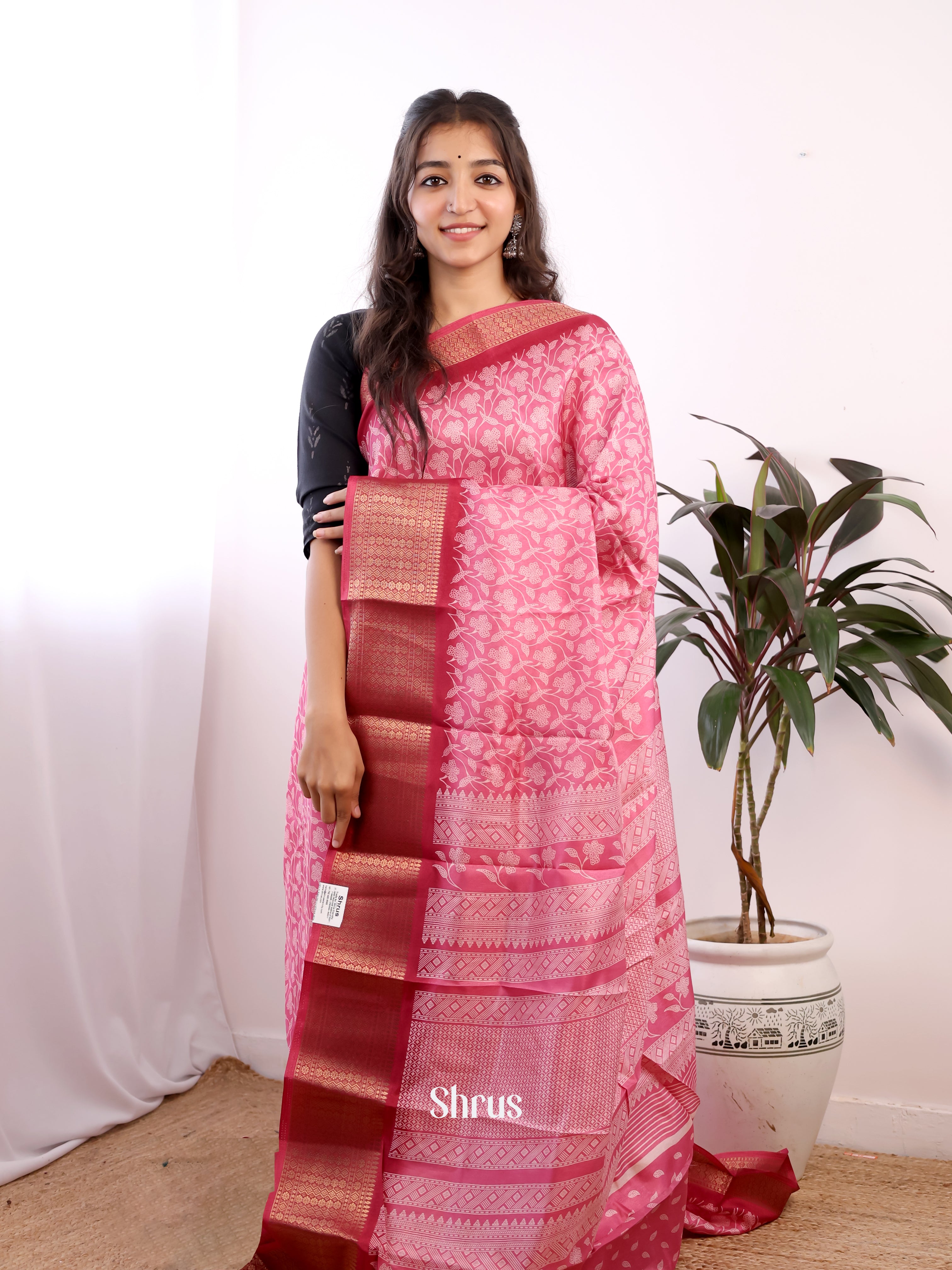 CIS20377 - Semi Crepe Saree - Shop on Shrus.com