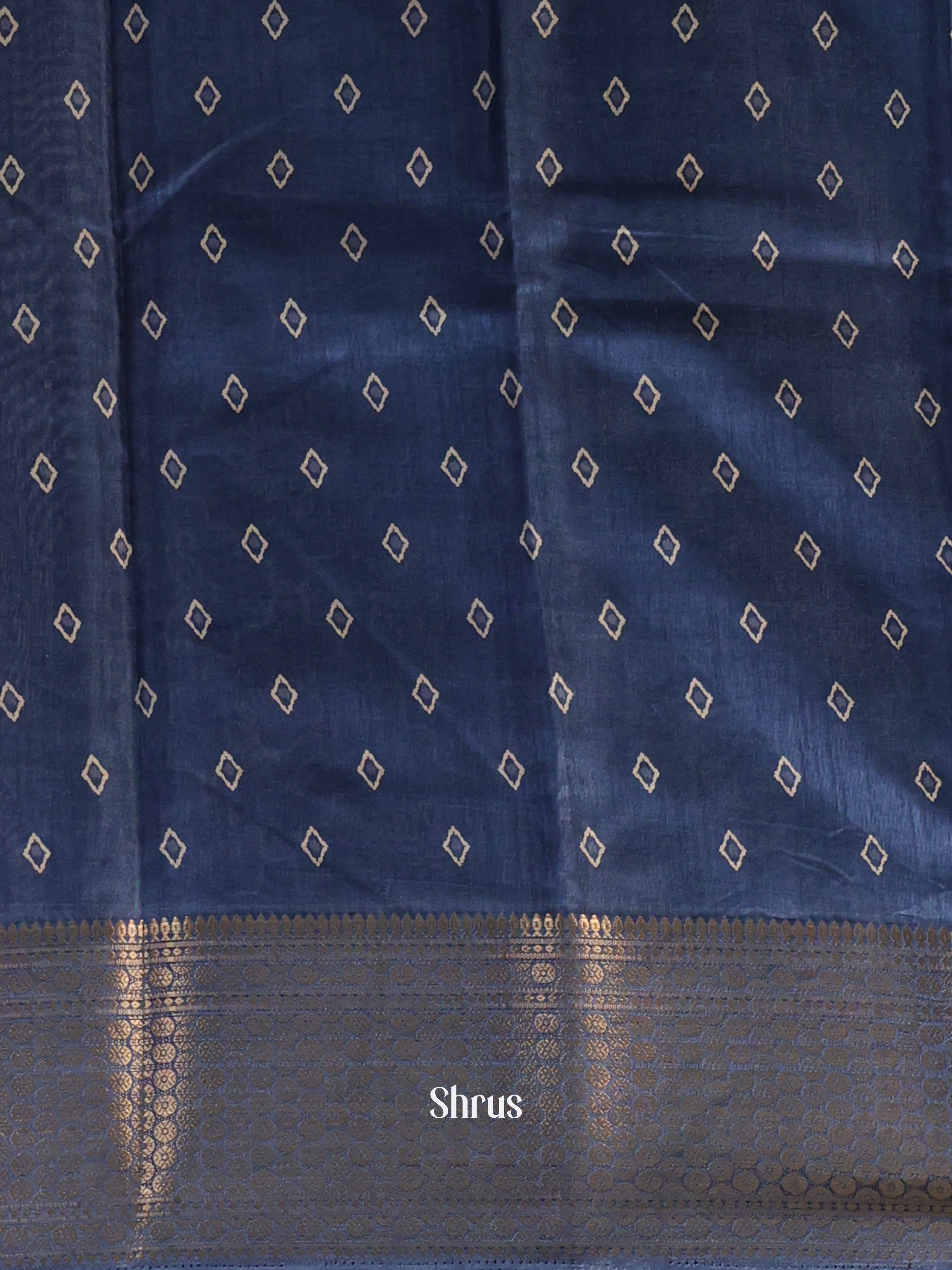 Blue - Semi Crepe Saree - Shop on Shrus.com