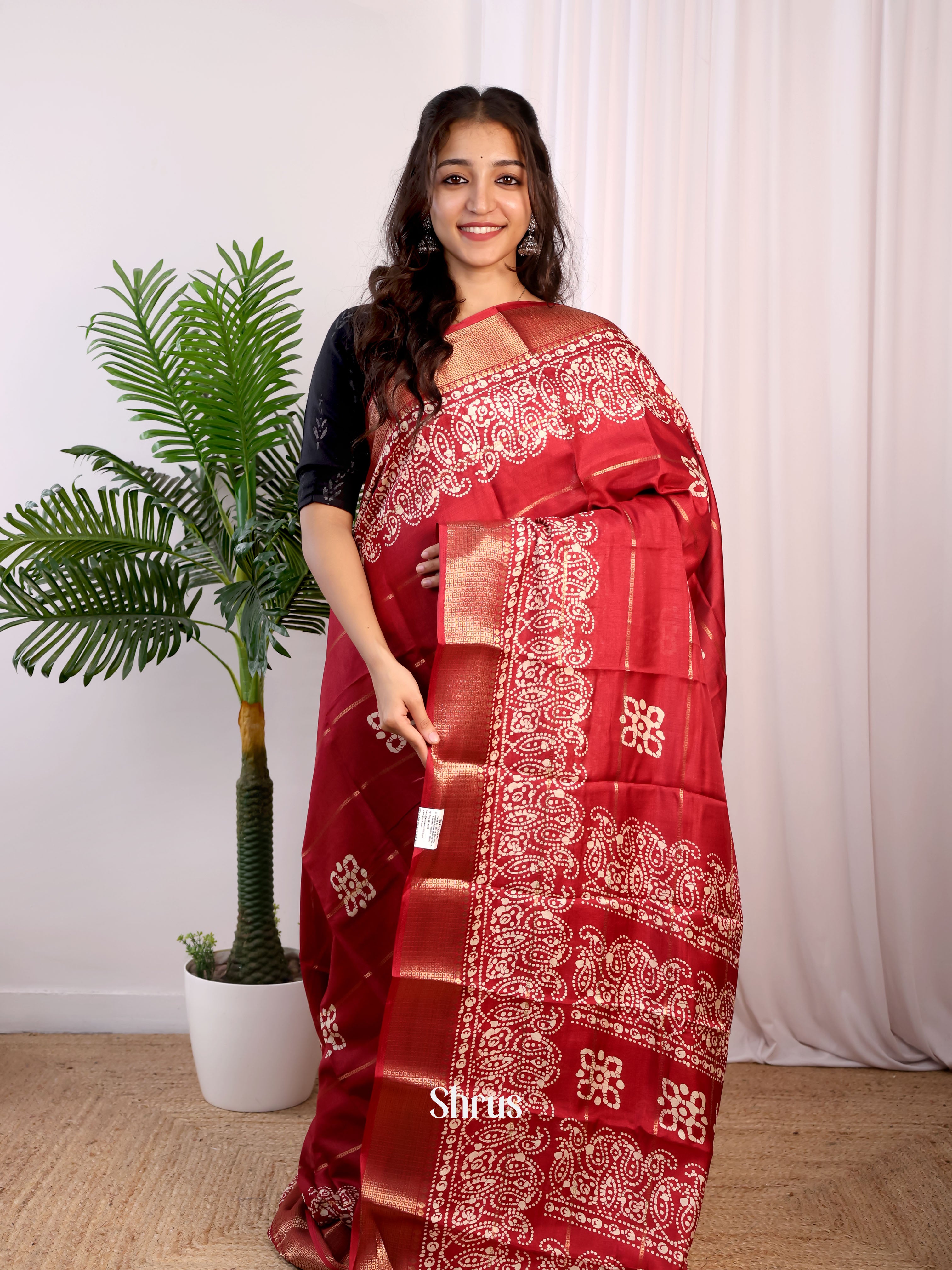 CIS20397 - Semi Crepe Saree - Shop on Shrus.com