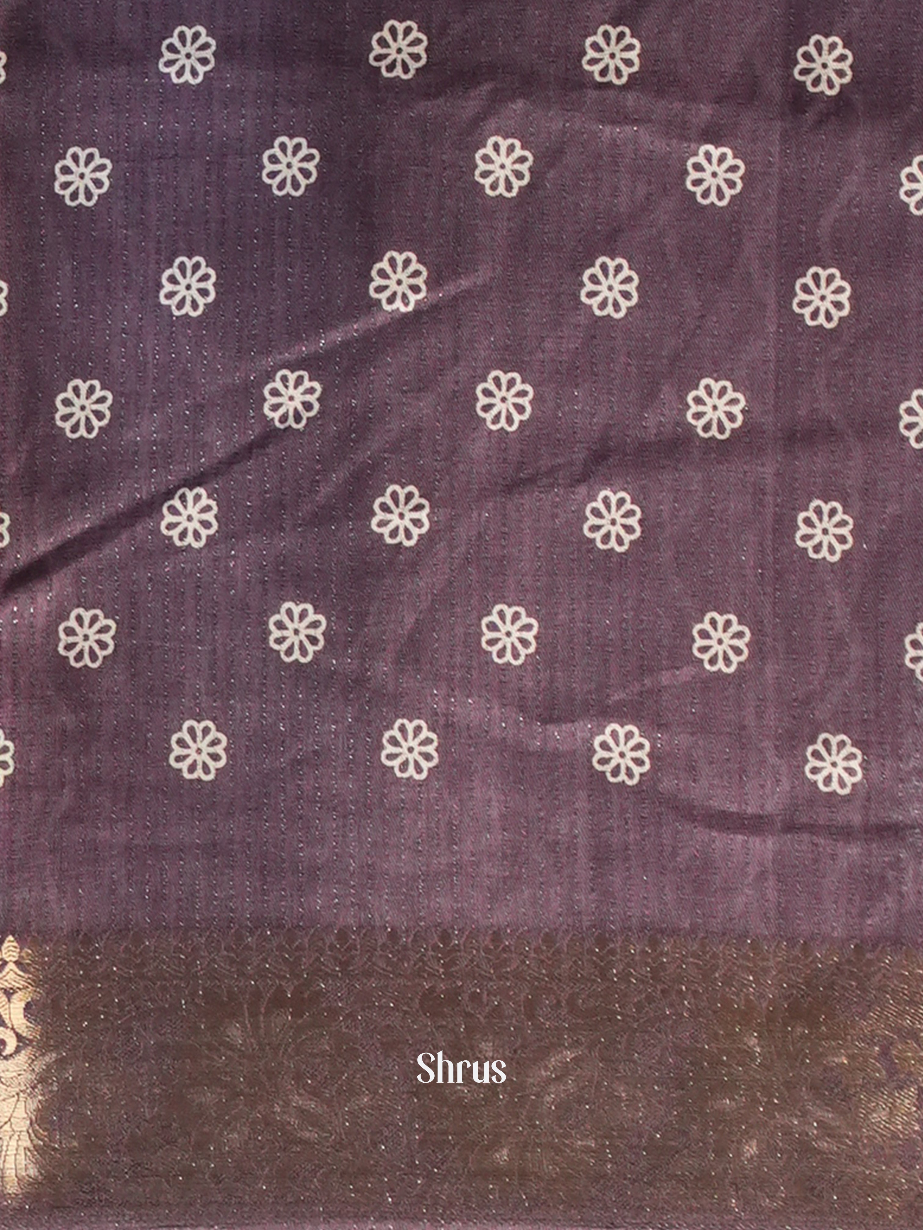 purple - Semi Crepe Saree - Shop on Shrus.com