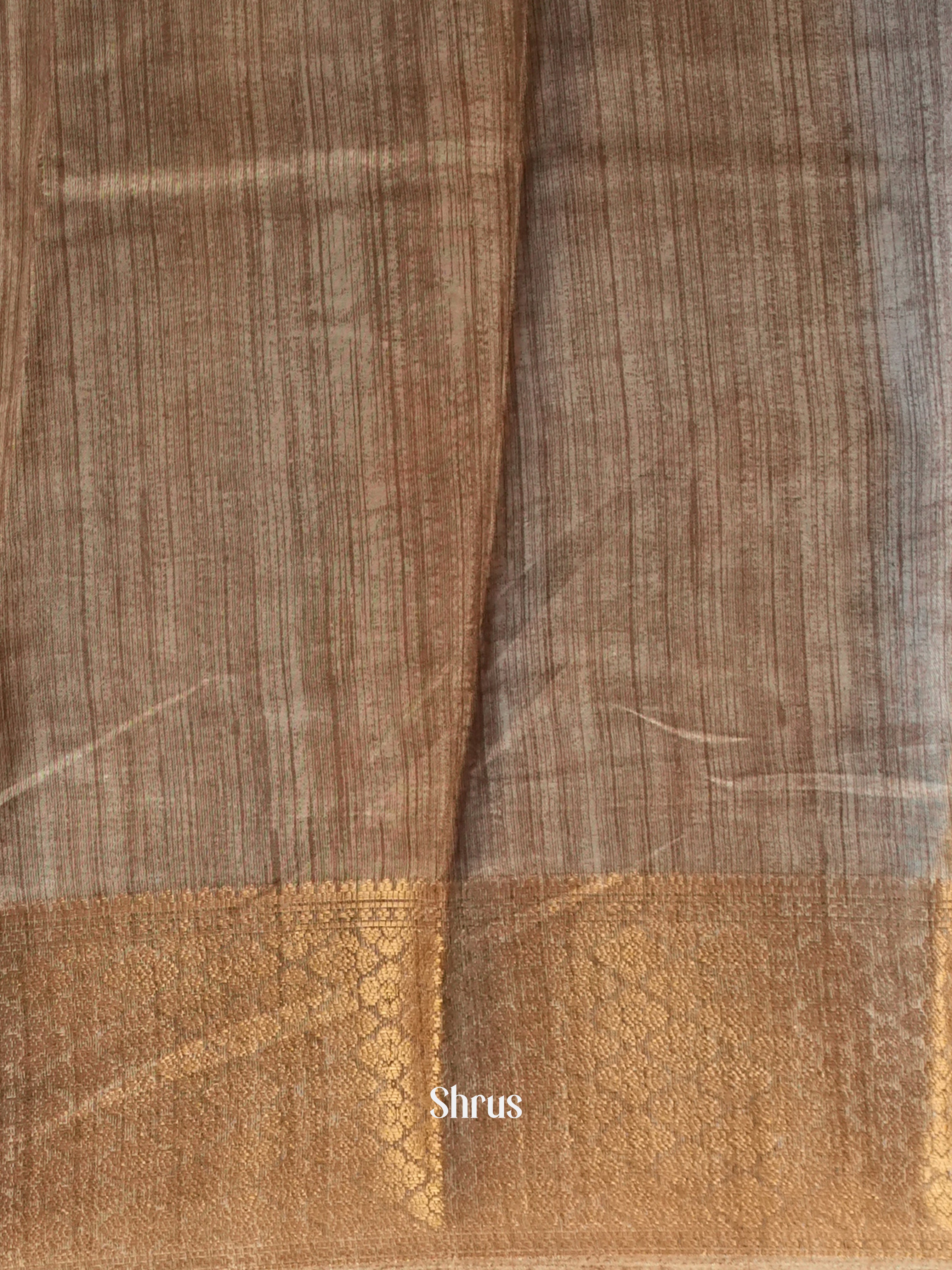 Grey - Semi Crepe Saree - Shop on Shrus.com
