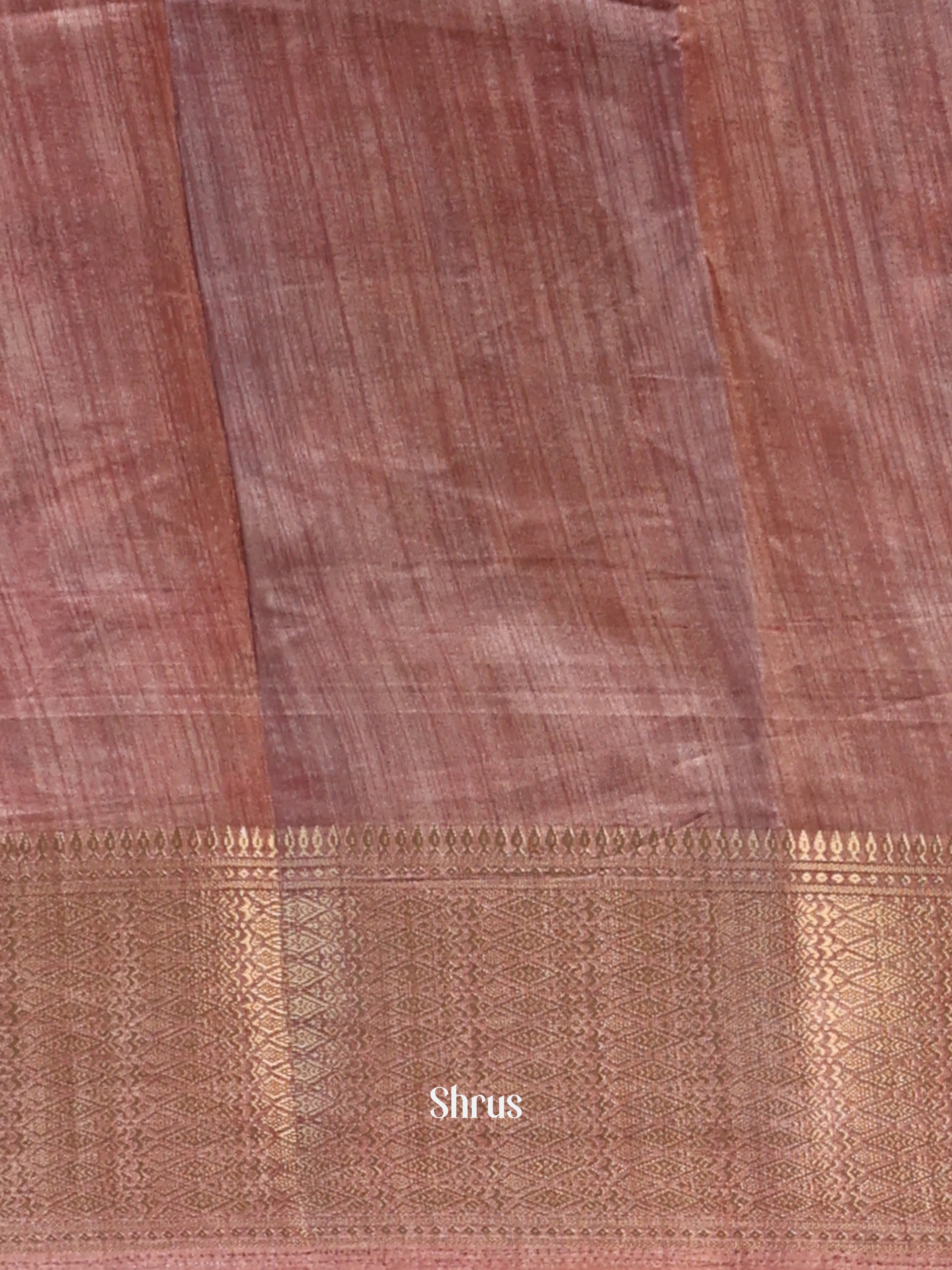 Maroon & Onion peel - Semi Crepe Saree - Shop on Shrus.com