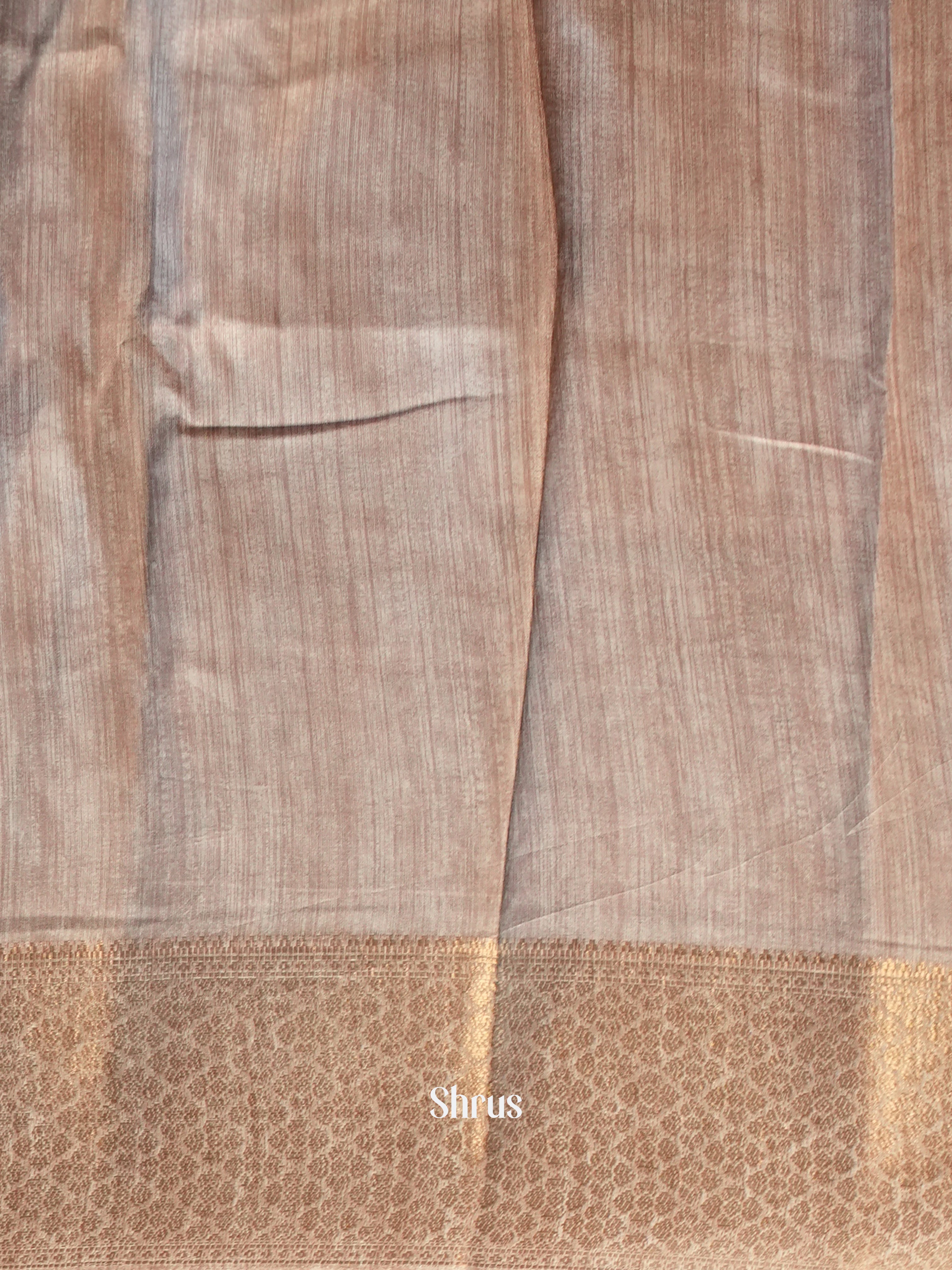 Black & Brown - Semi Crepe Saree - Shop on Shrus.com