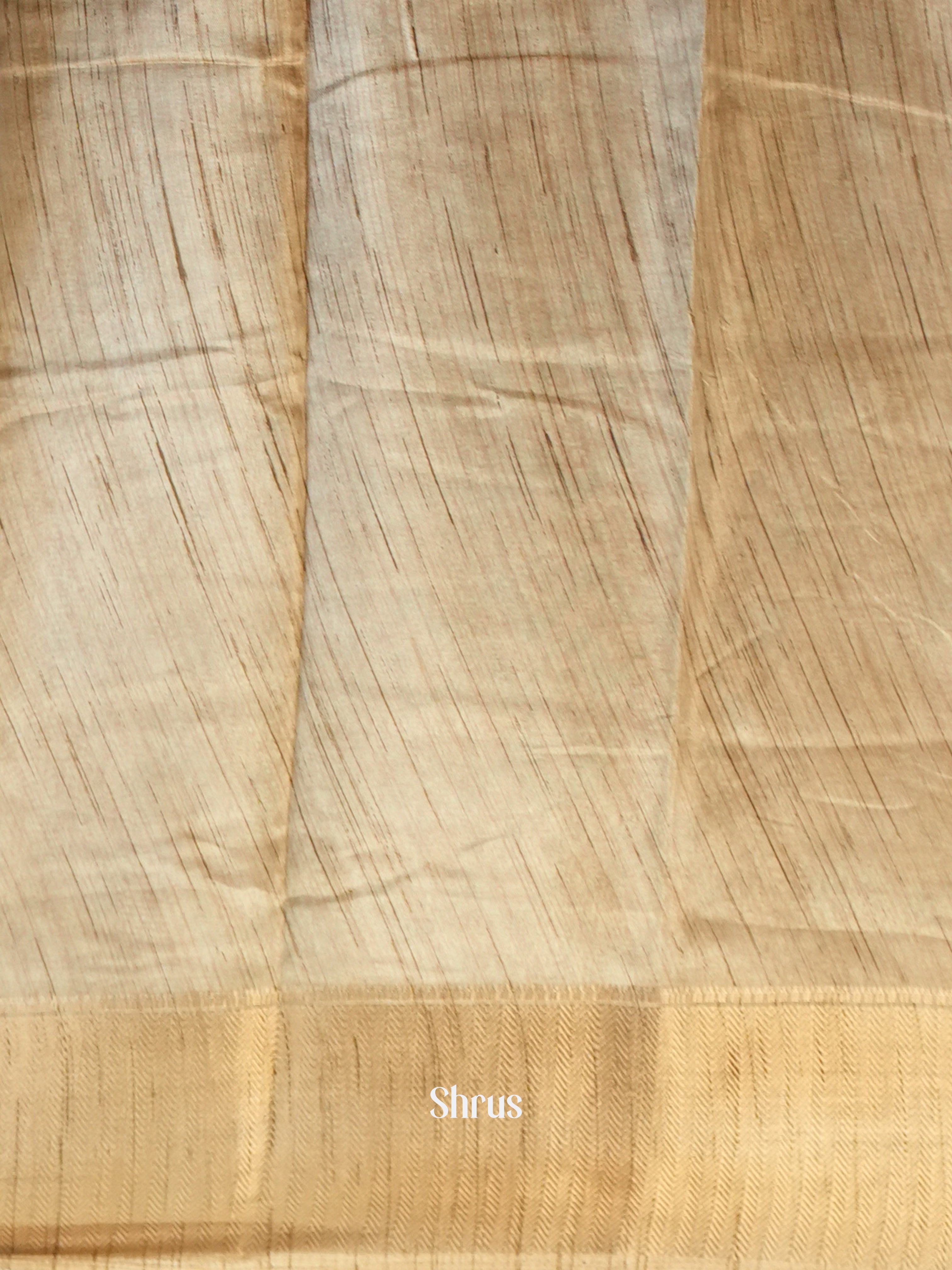 Blue & Gold - Semi Crepe Saree - Shop on Shrus.com