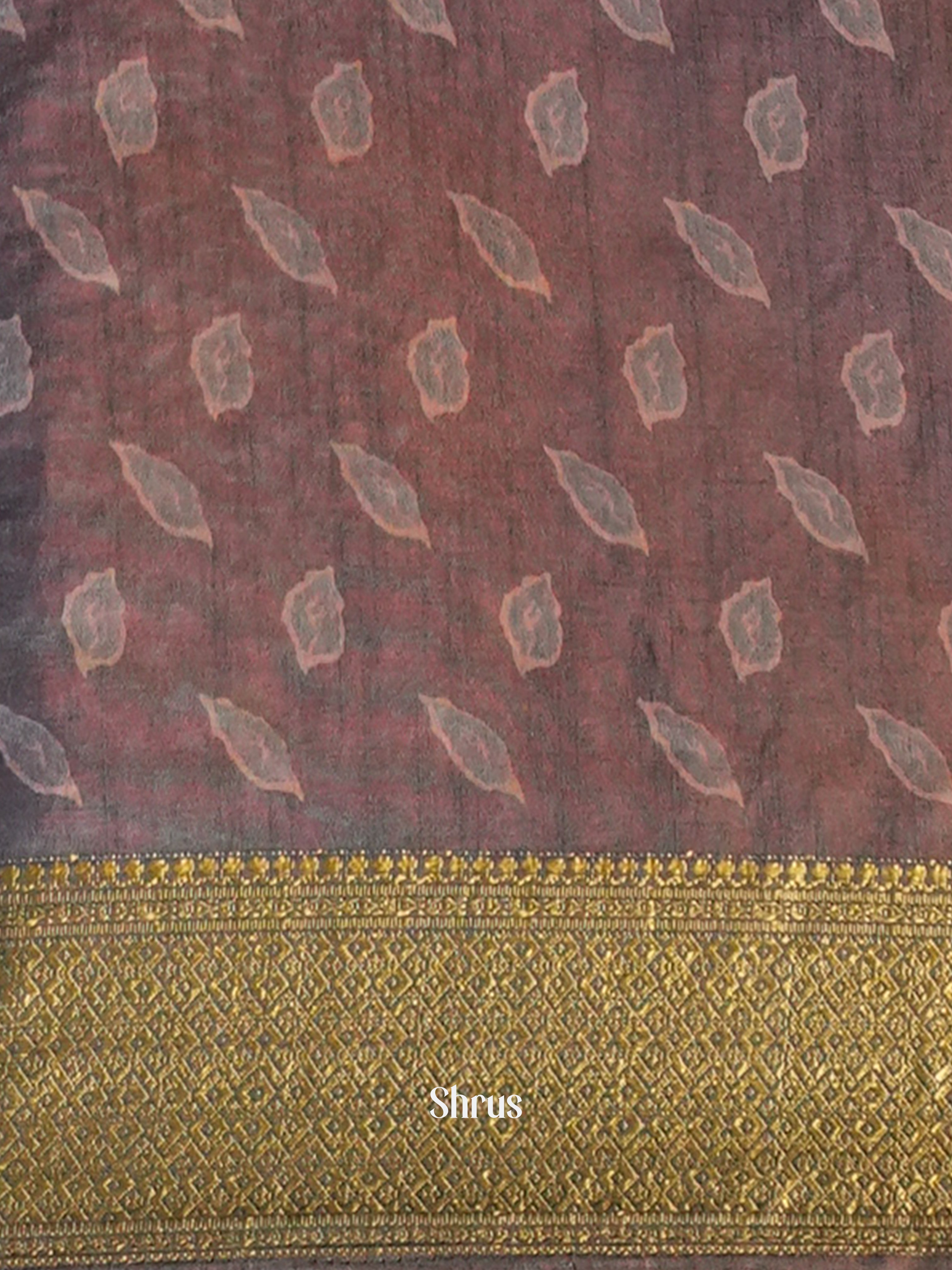 Purple - Semi Crepe Saree - Shop on Shrus.com