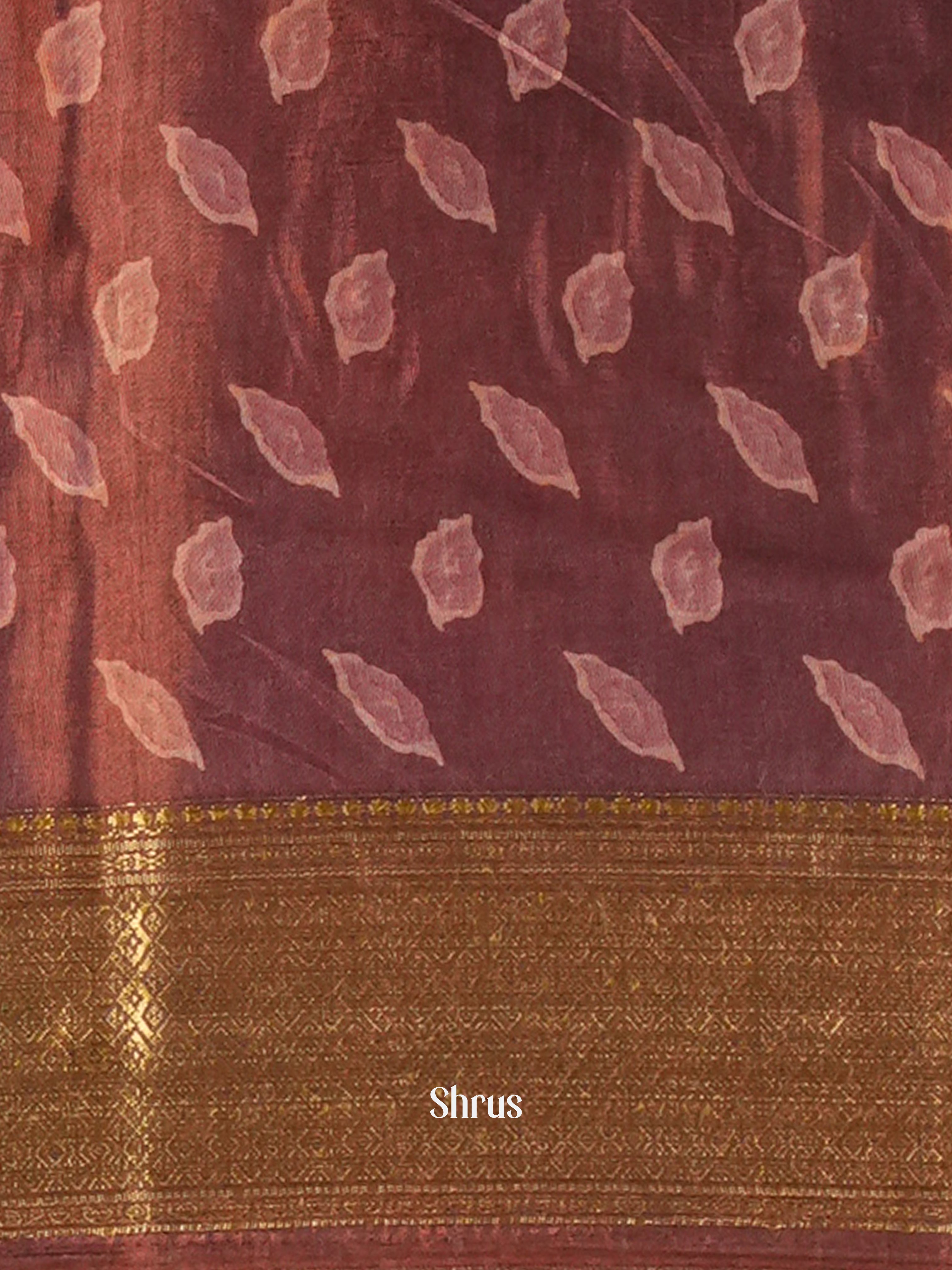 Purple - Semi Crepe Saree - Shop on Shrus.com