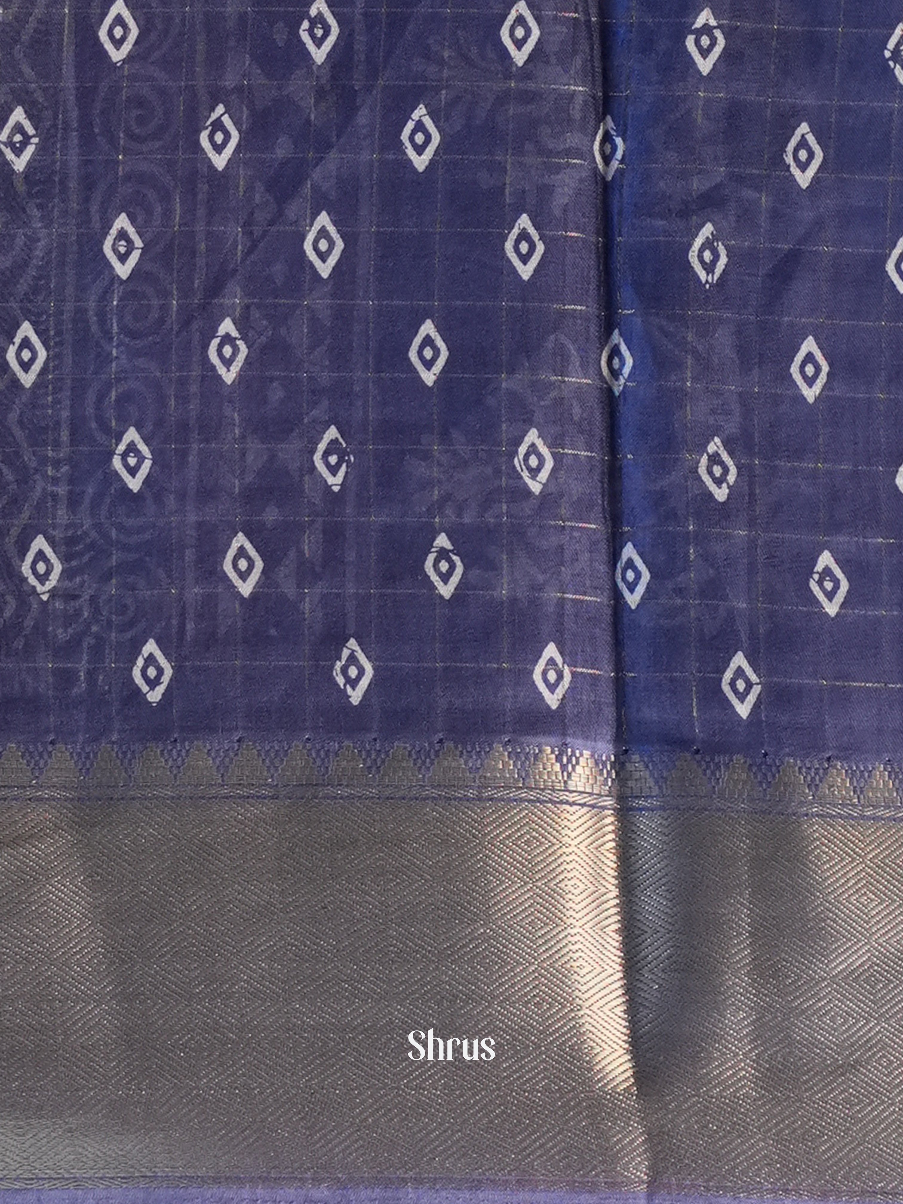Blue - Semi Crepe Saree - Shop on Shrus.com