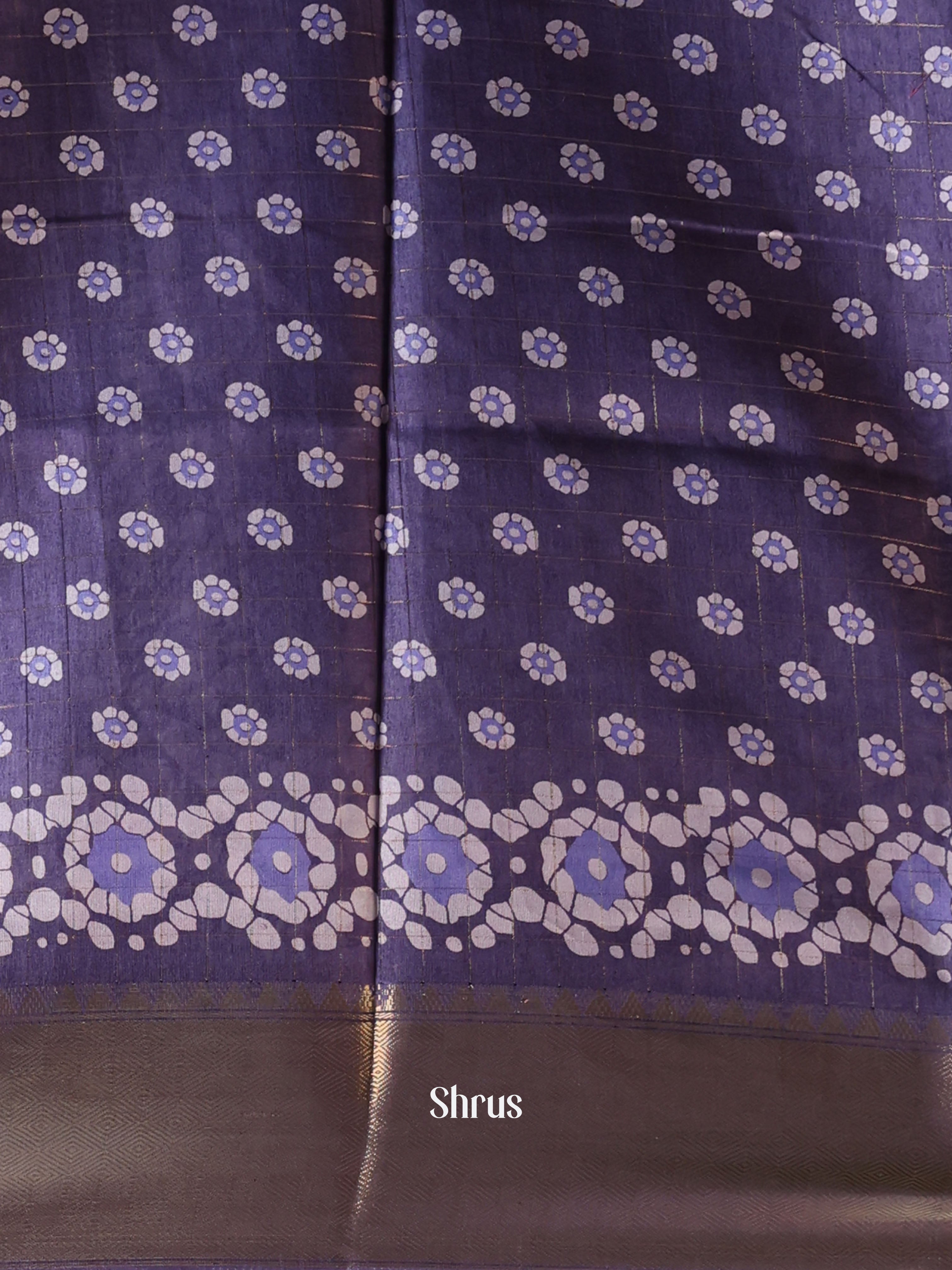 Violet- Semi Crepe Saree - Shop on Shrus.com