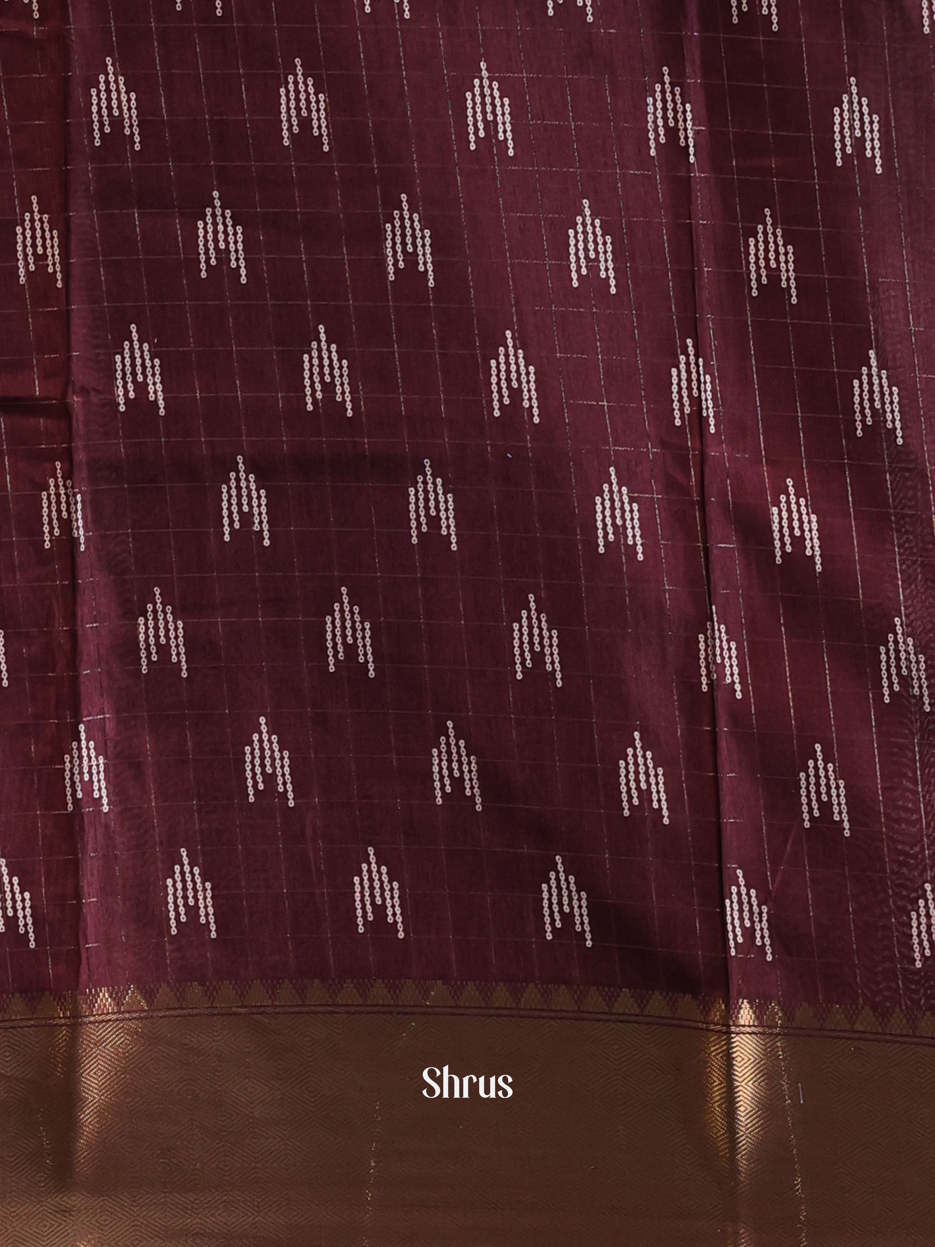 Maroon - Semi Crepe Saree - Shop on Shrus.com