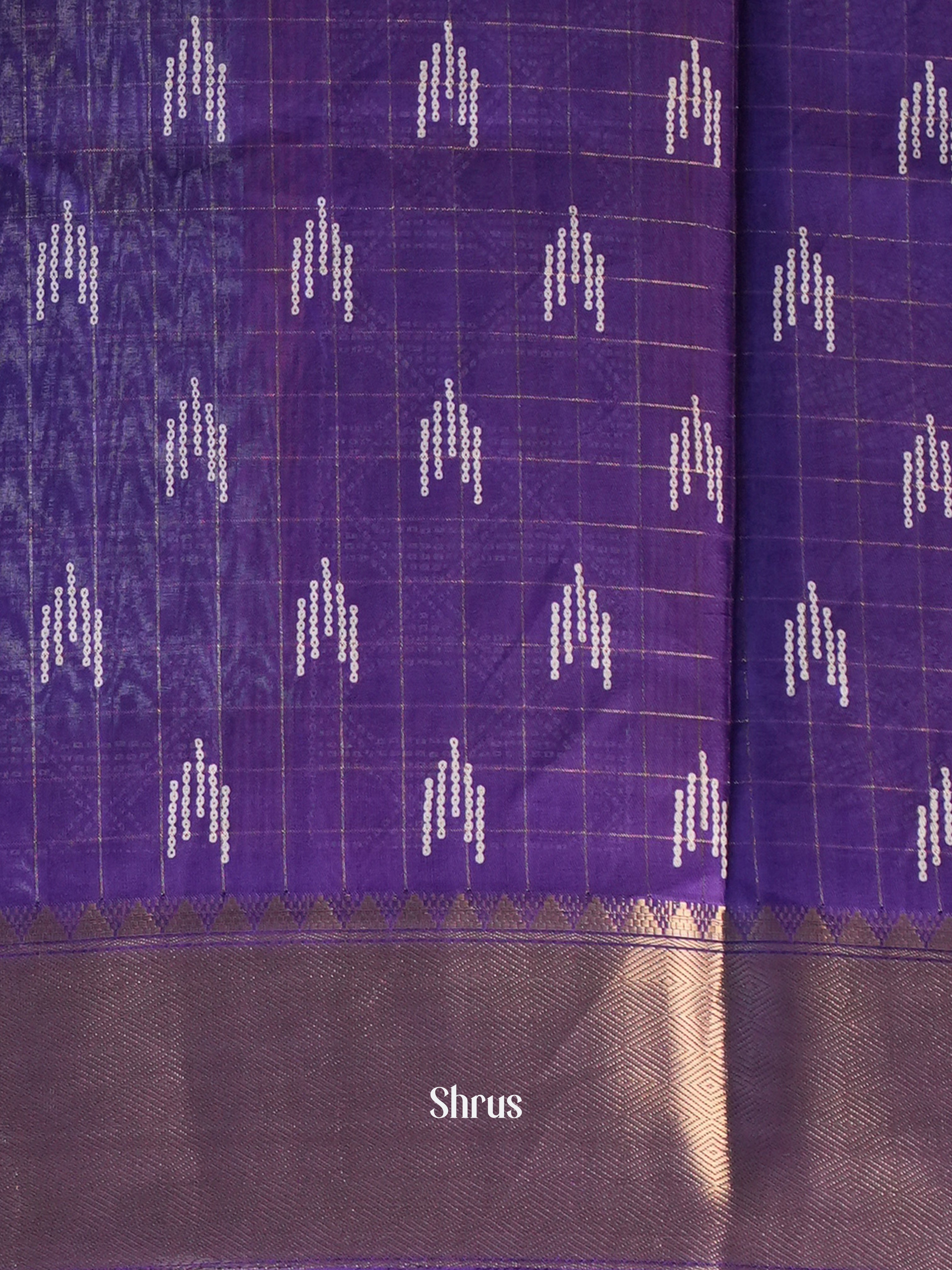 Purple - Semi Crepe Saree - Shop on Shrus.com