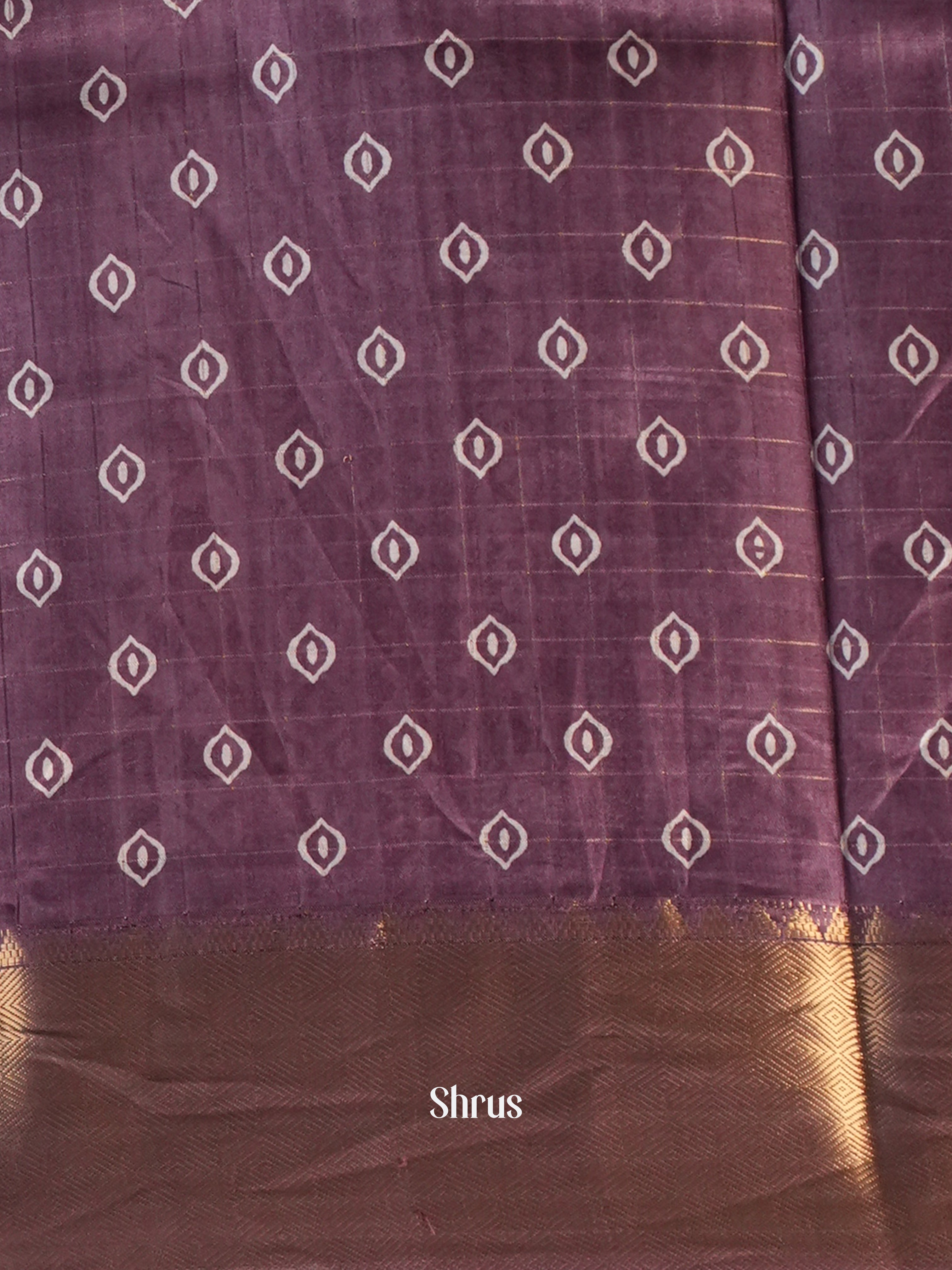Purple - Semi Crepe Saree - Shop on Shrus.com