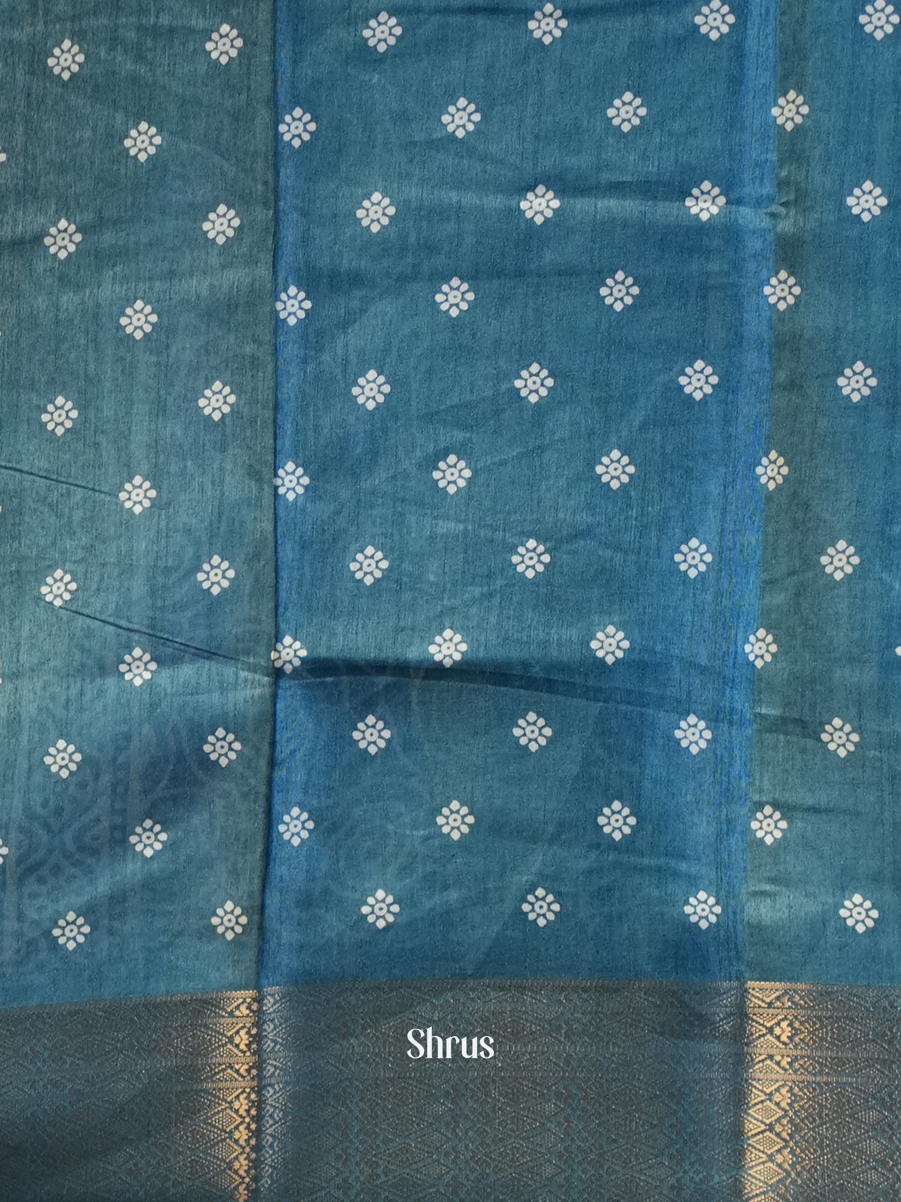 Grey - Semi Crepe Saree - Shop on Shrus.com