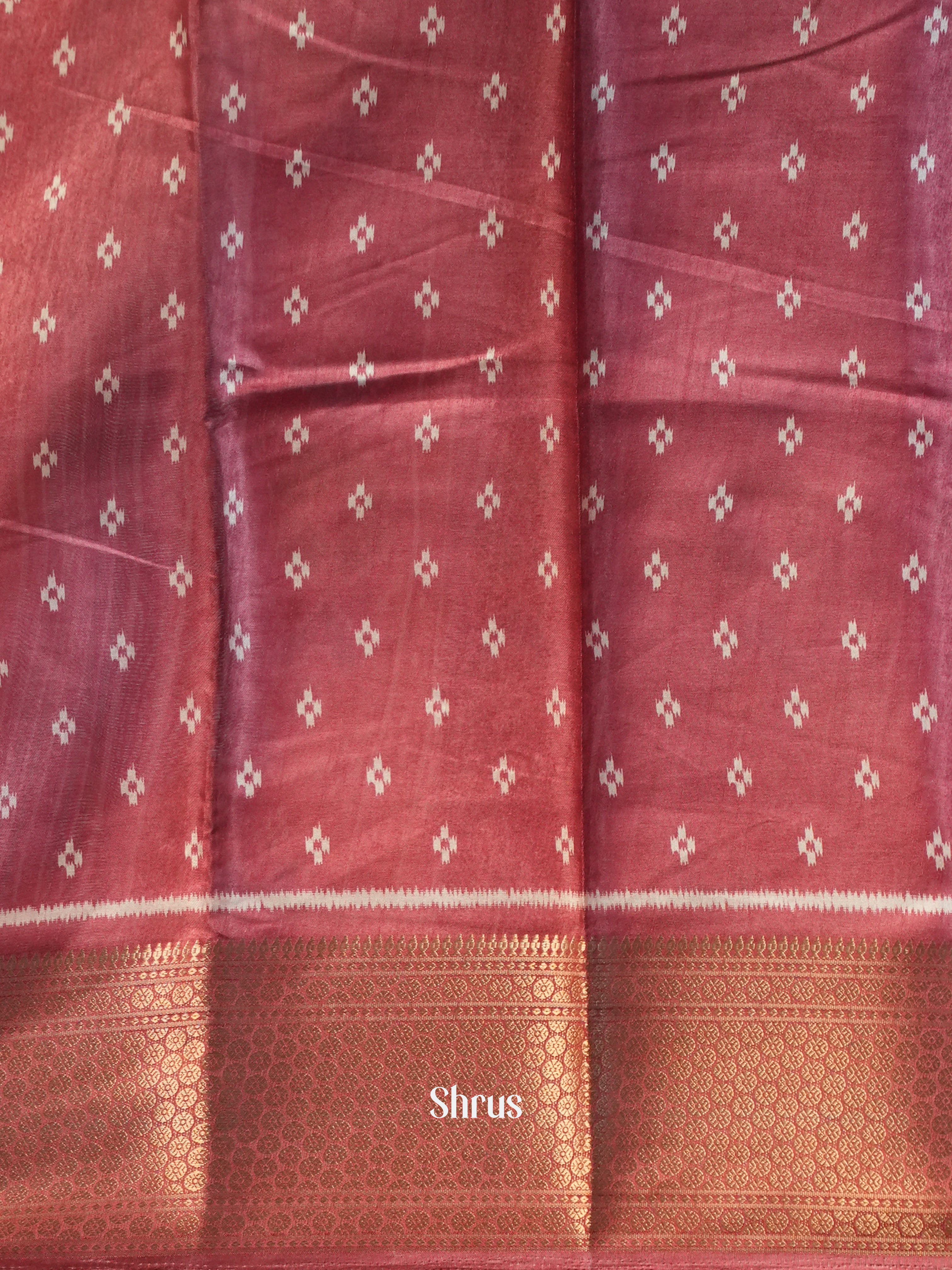 Pastel Pink- Semi Crepe Saree - Shop on Shrus.com