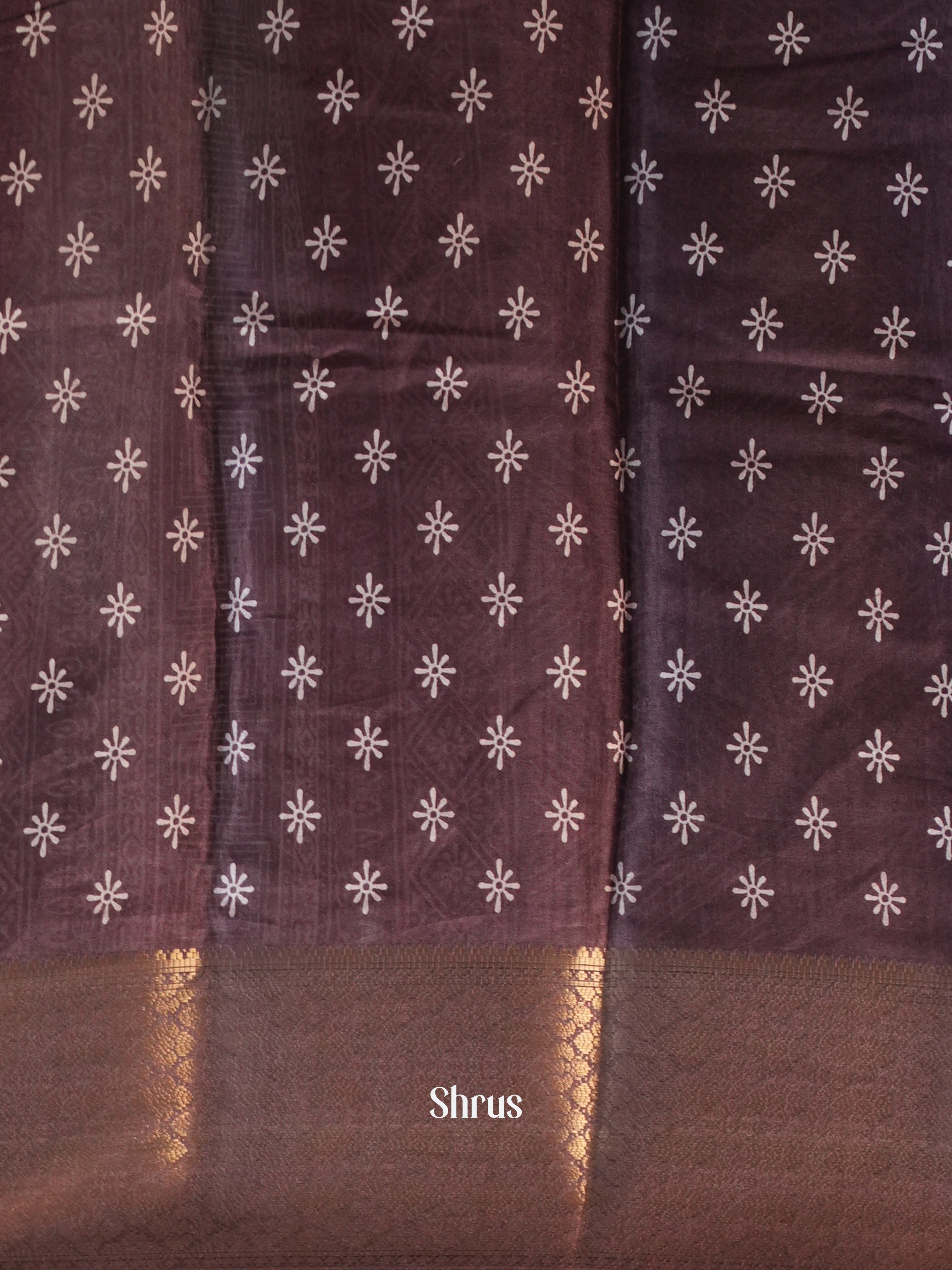 Purple- Semi Crepe Saree - Shop on Shrus.com