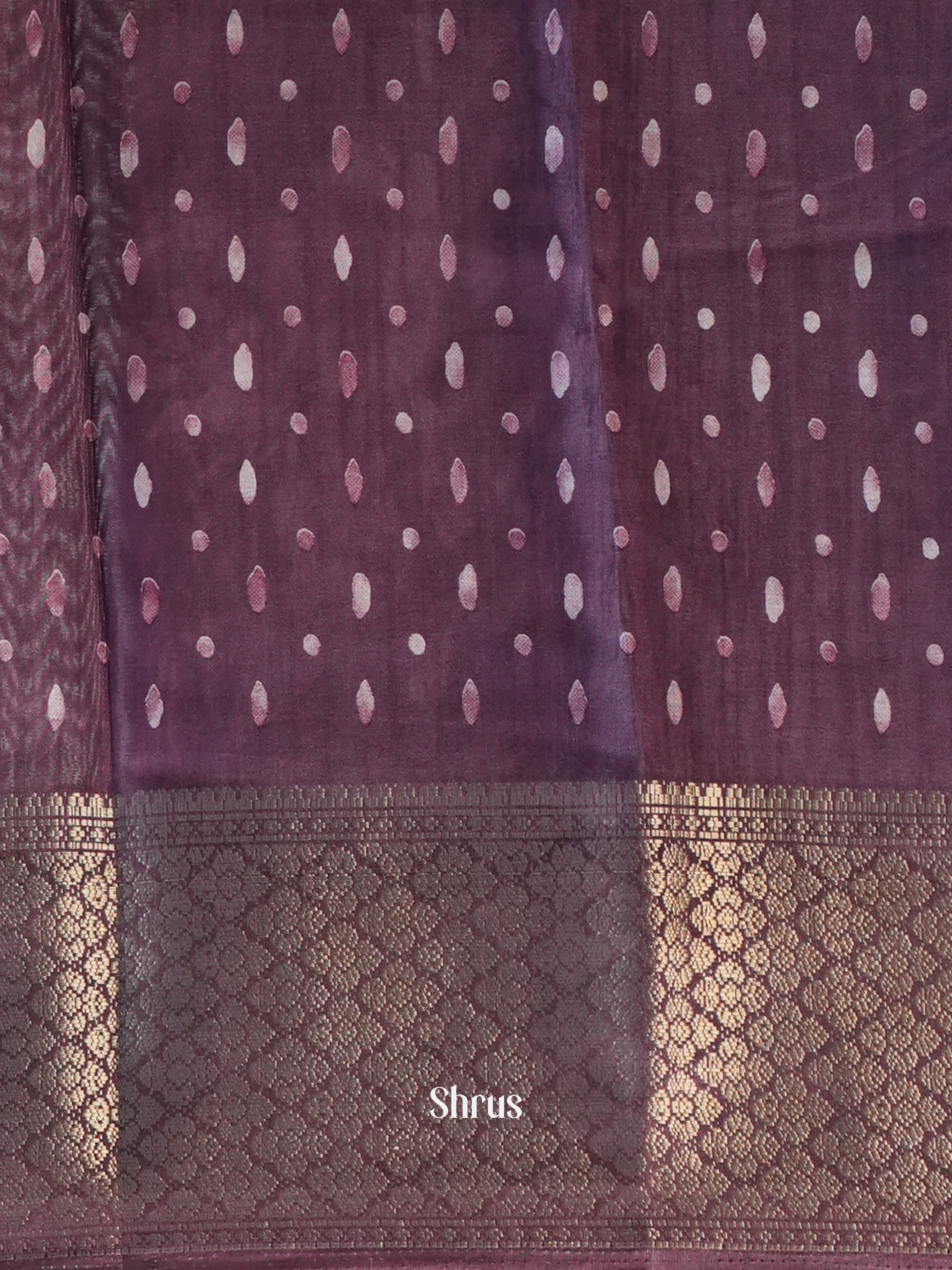 Purple- Semi Crepe Saree - Shop on Shrus.com
