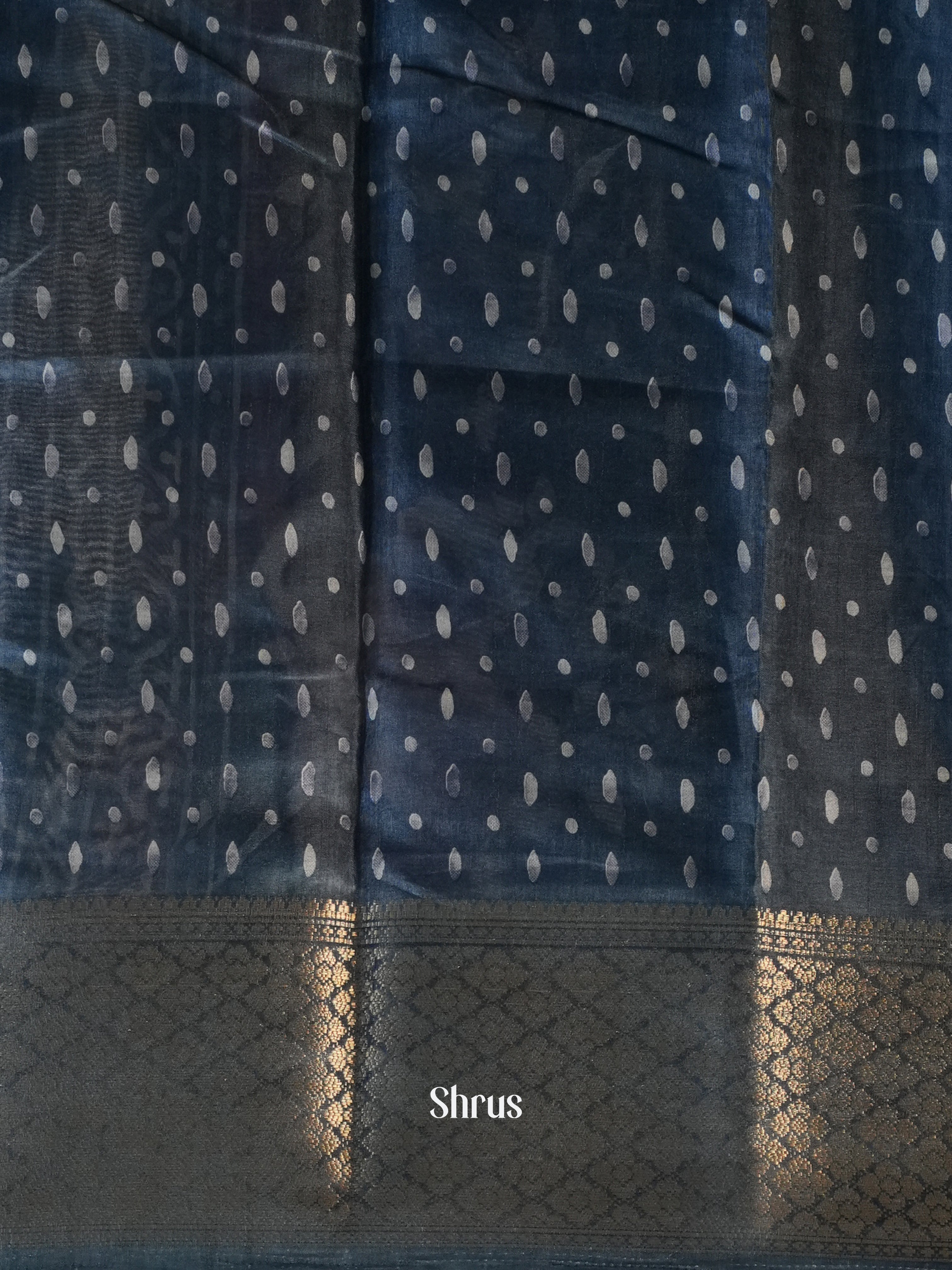 Grey - Semi Crepe Saree - Shop on Shrus.com