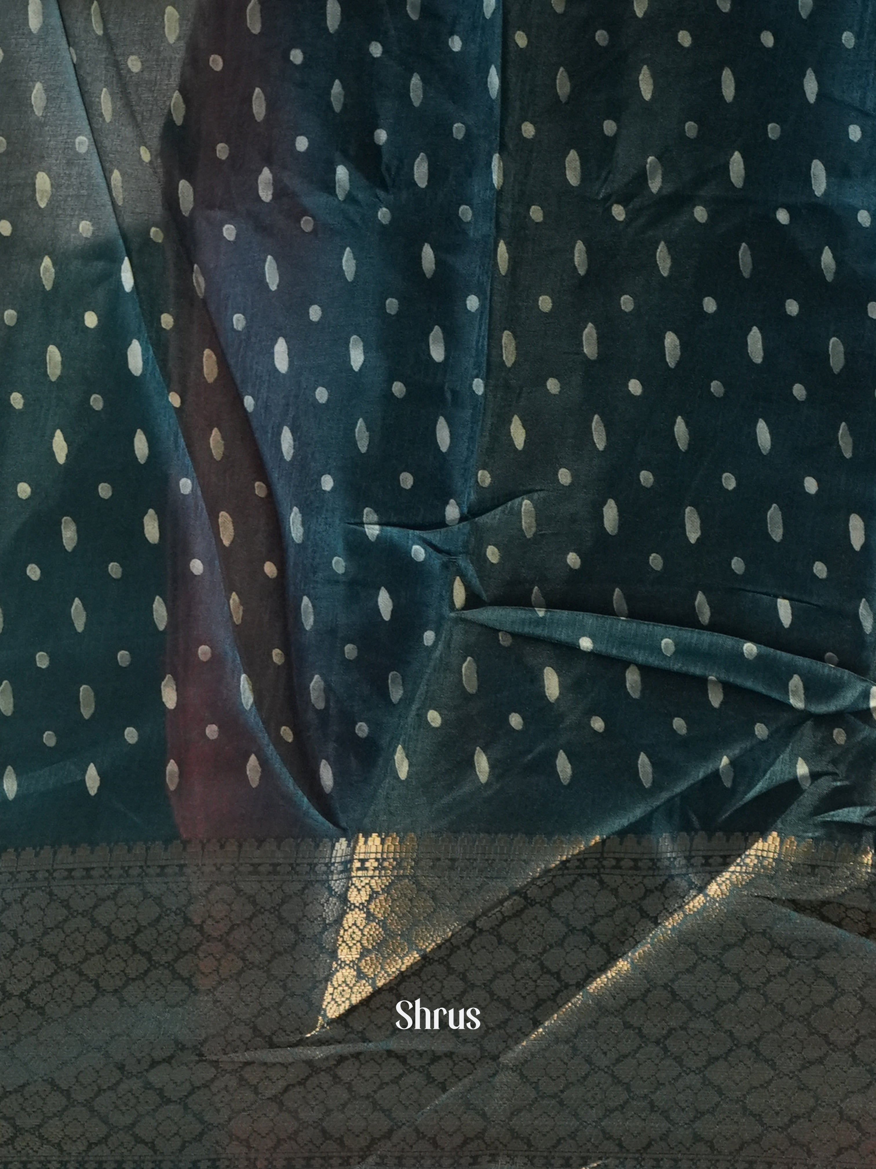 Blue - Semi Crepe Saree - Shop on Shrus.com