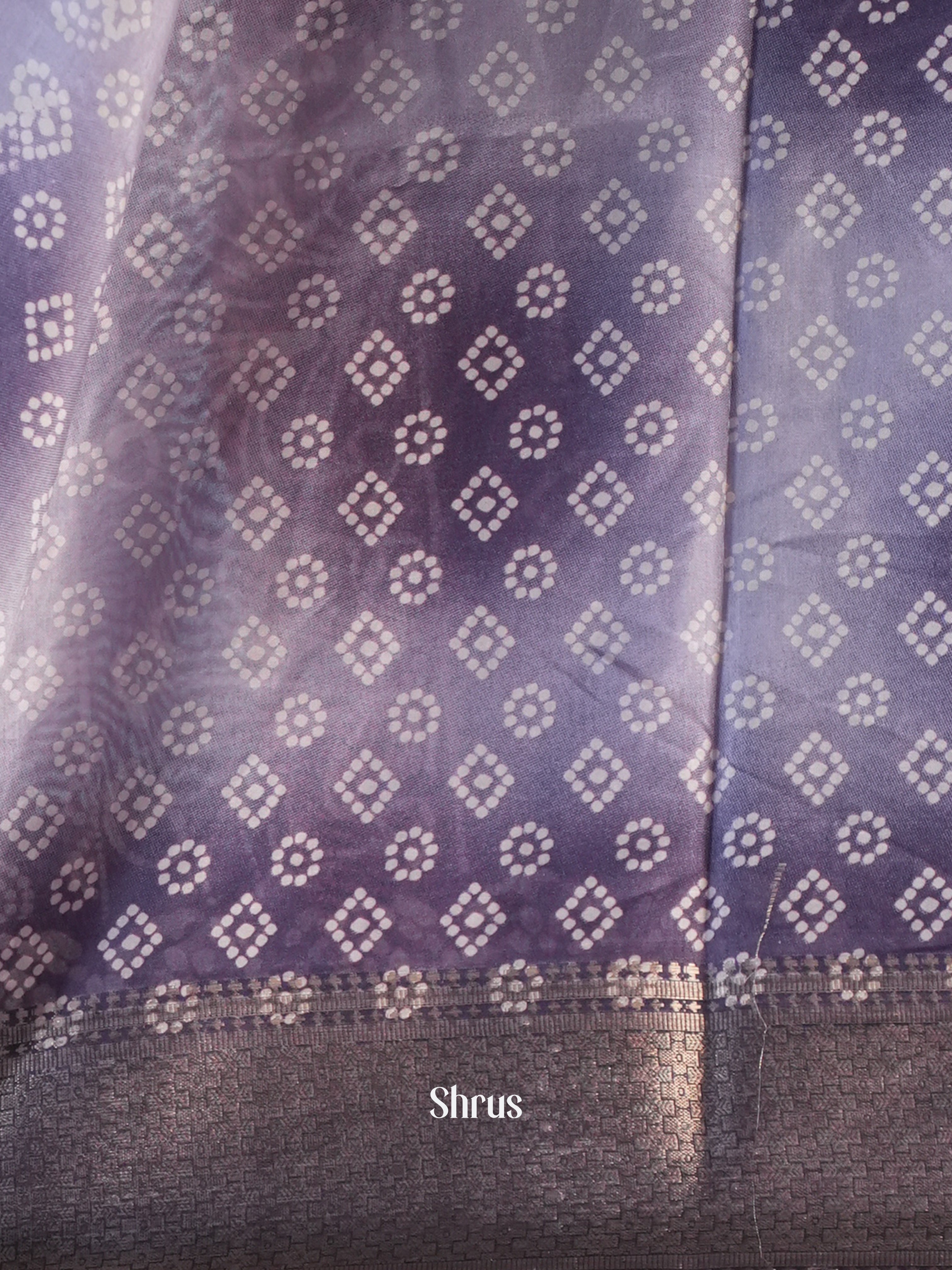 Purple - Semi Crepe Saree - Shop on Shrus.com
