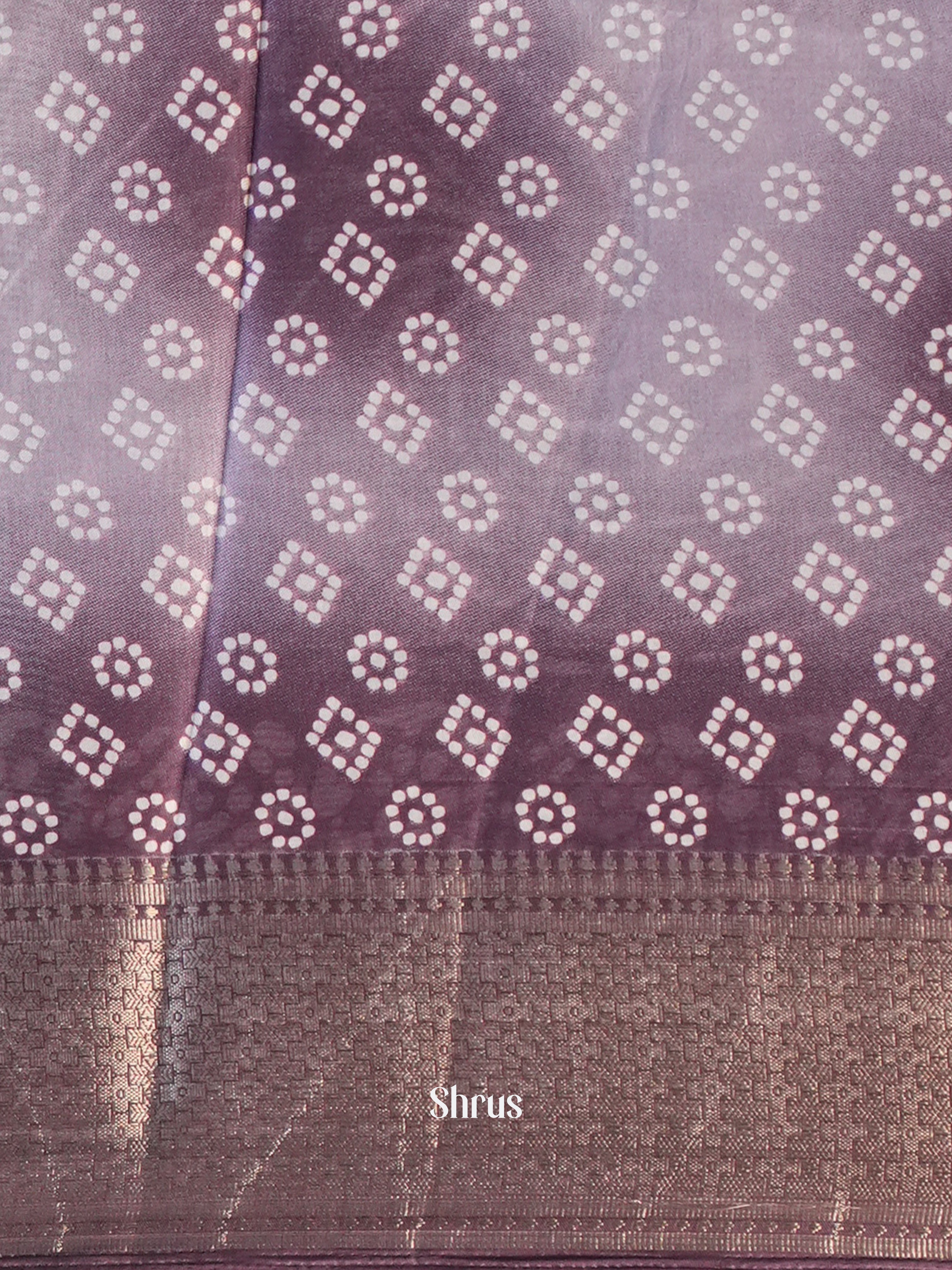 Purple - Semi Crepe Saree - Shop on Shrus.com