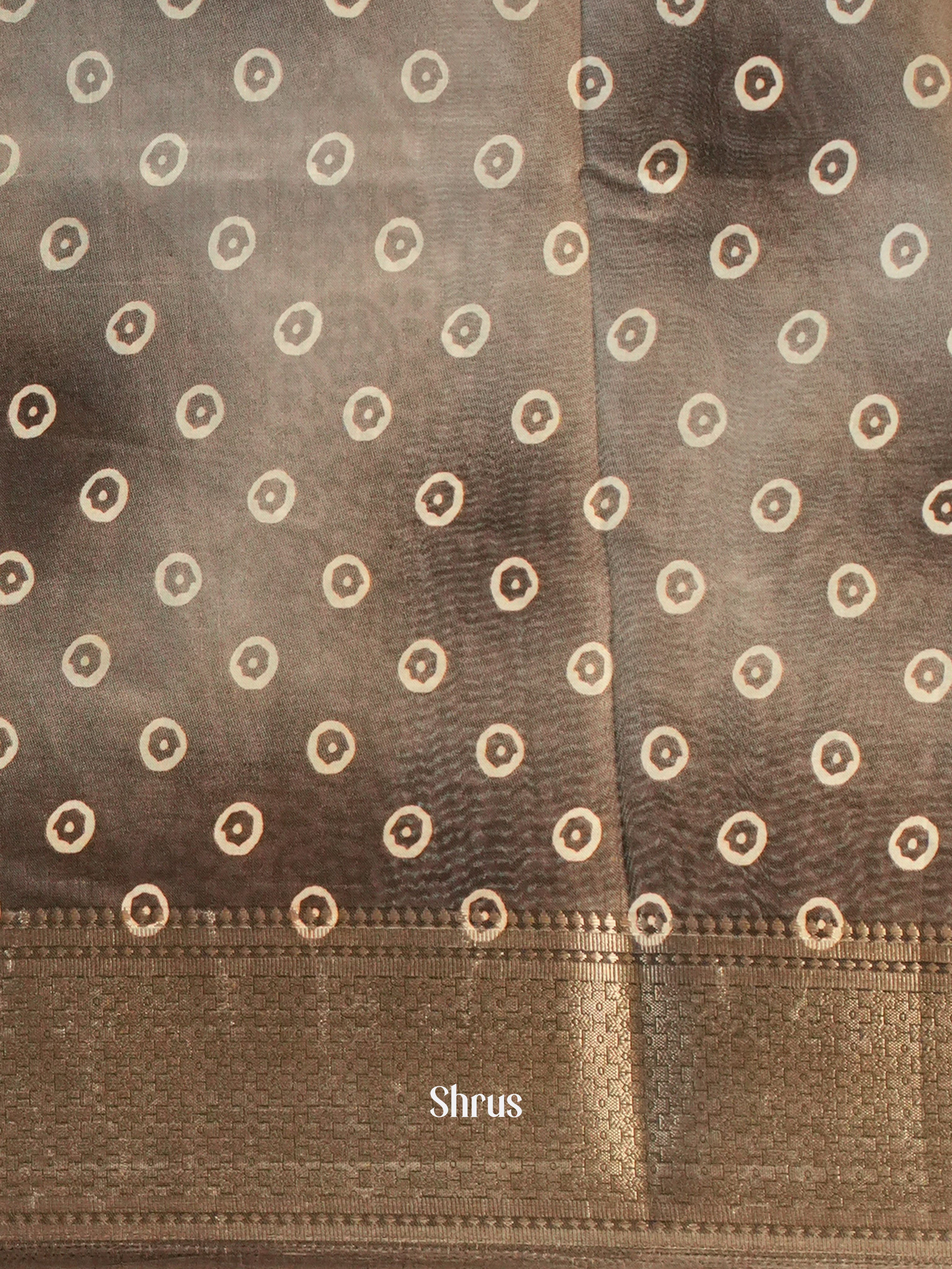 Grey - Semi Crepe Saree - Shop on Shrus.com