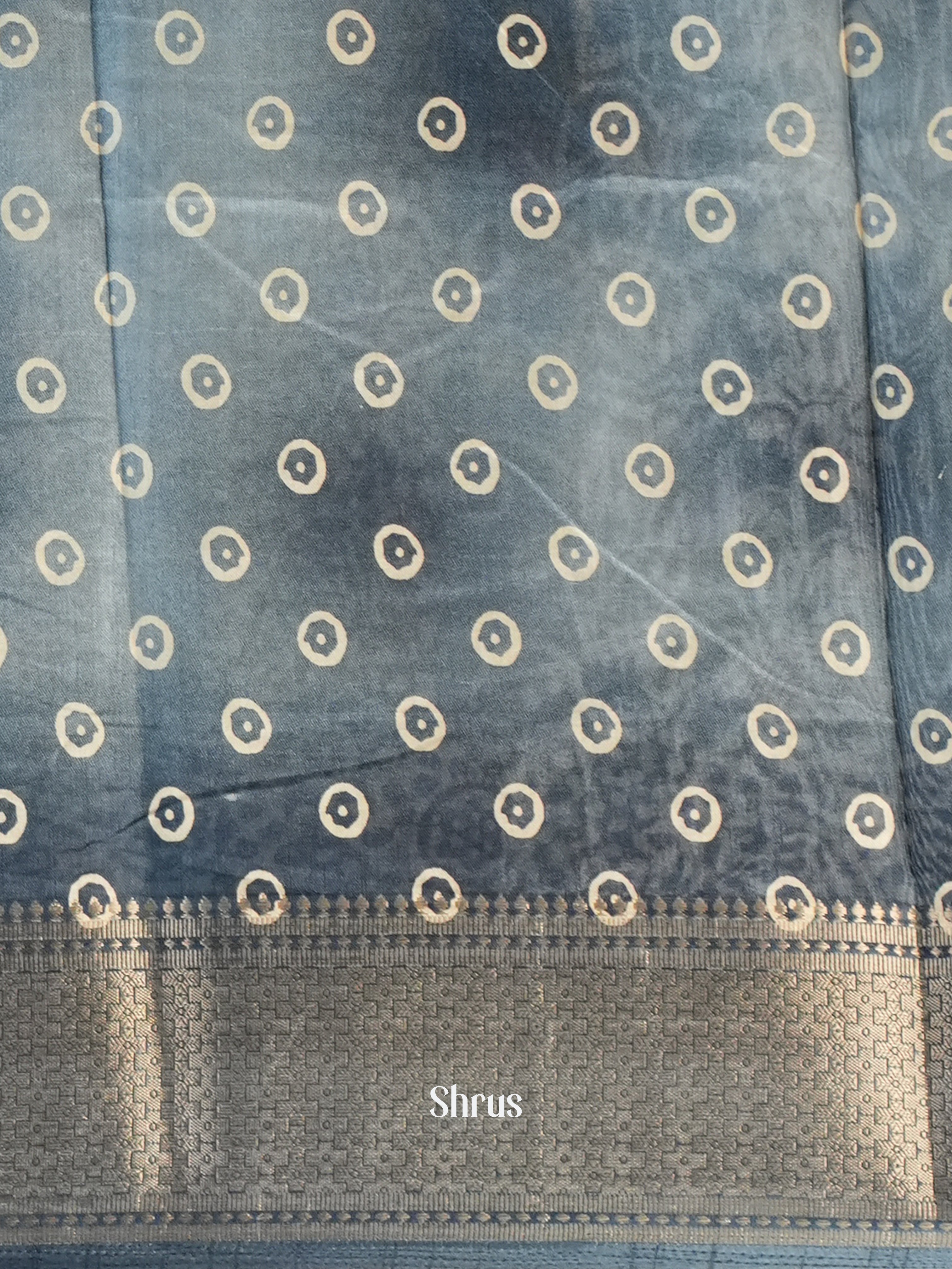 Blue - Semi Crepe Saree - Shop on Shrus.com