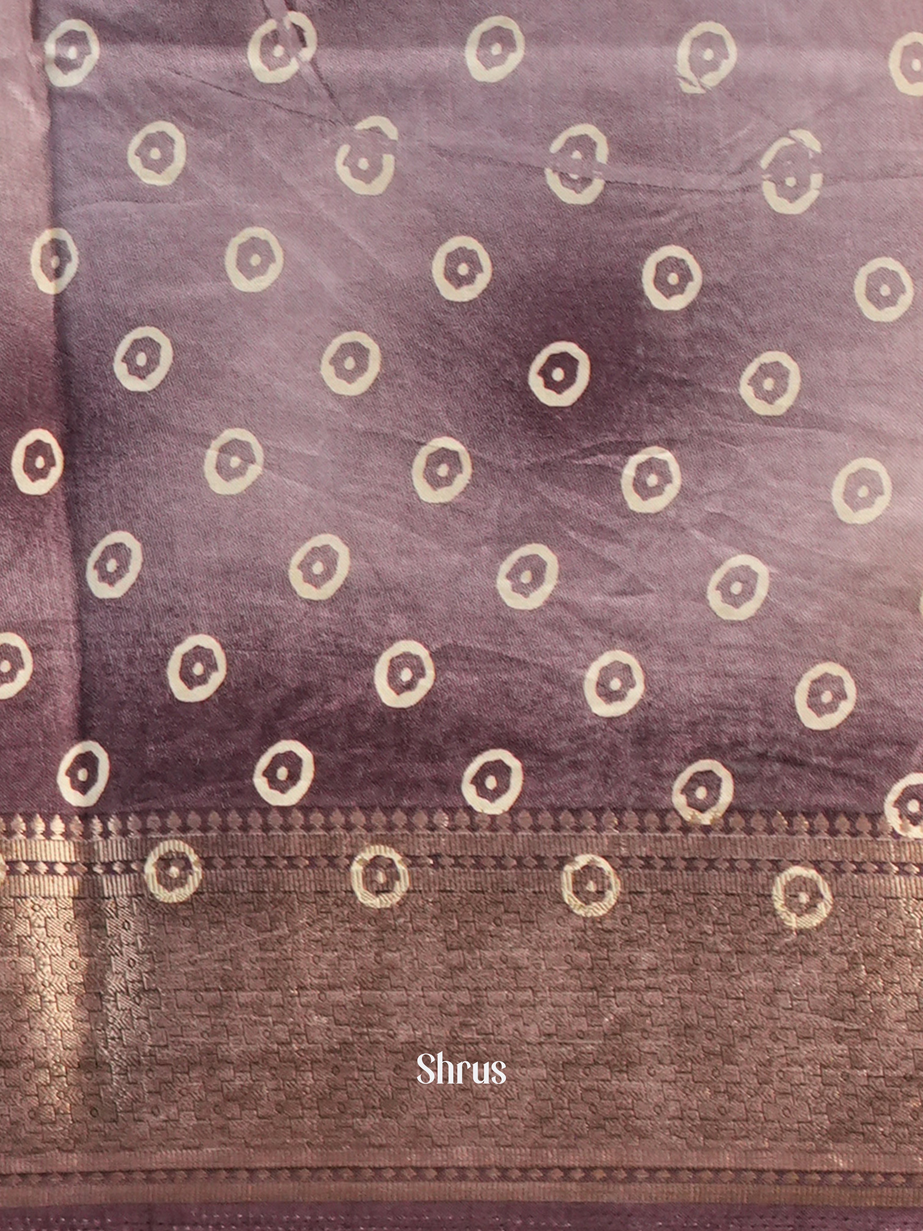 Purple - Semi Crepe Saree - Shop on Shrus.com