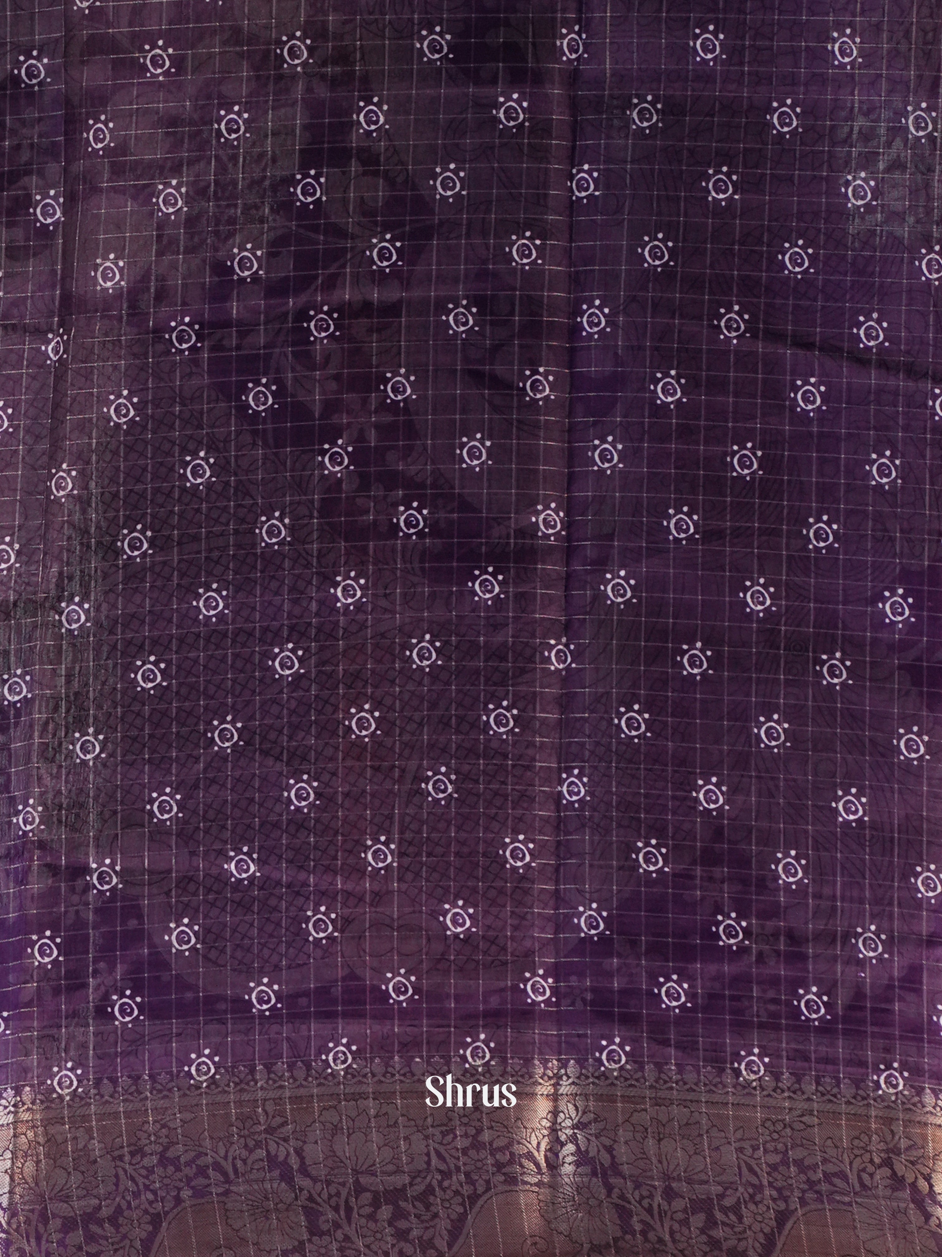 Violet - Semi Crepe Saree - Shop on Shrus.com