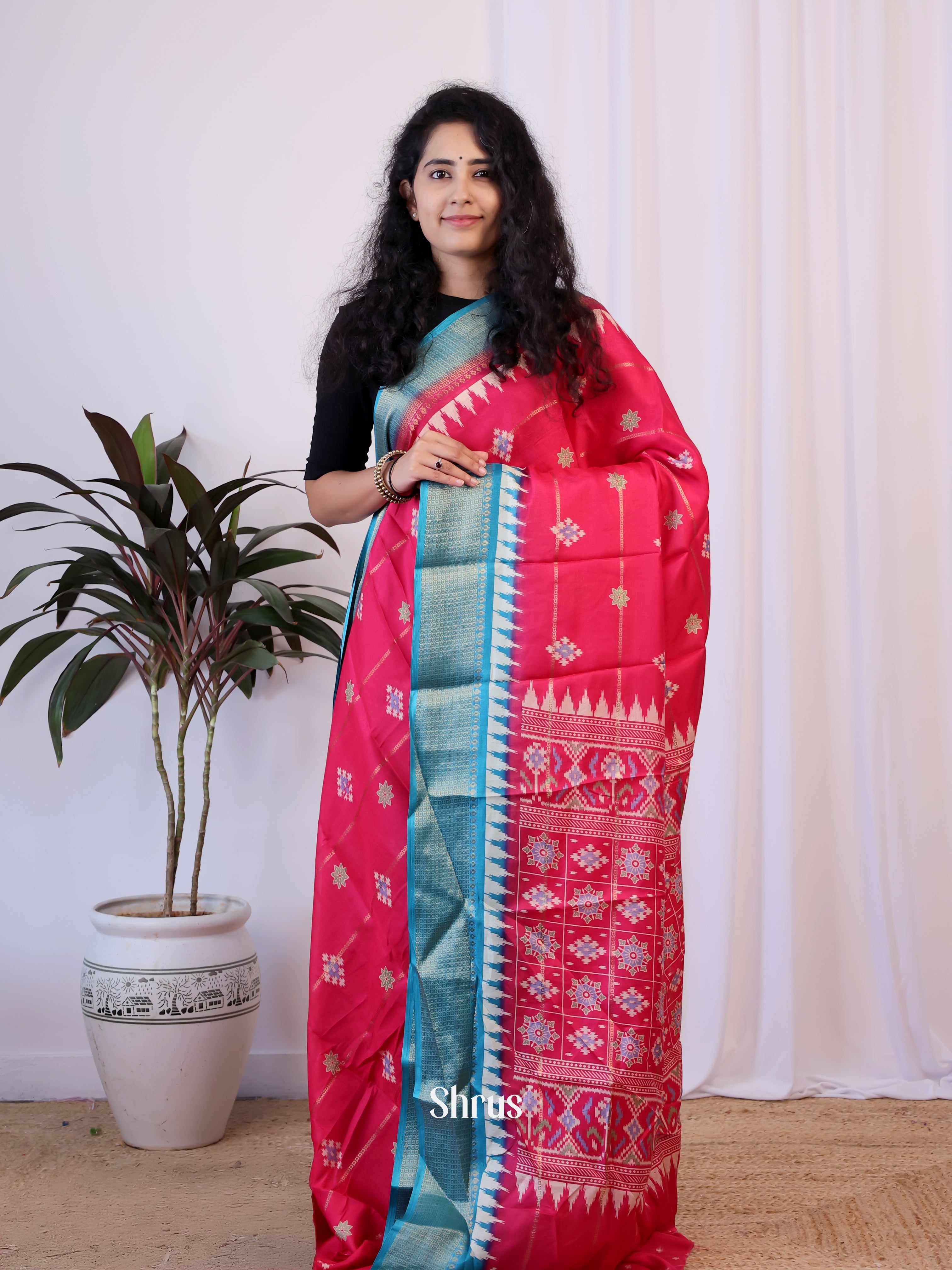 CIS21212 - Semi Crepe Saree - Shop on Shrus.com