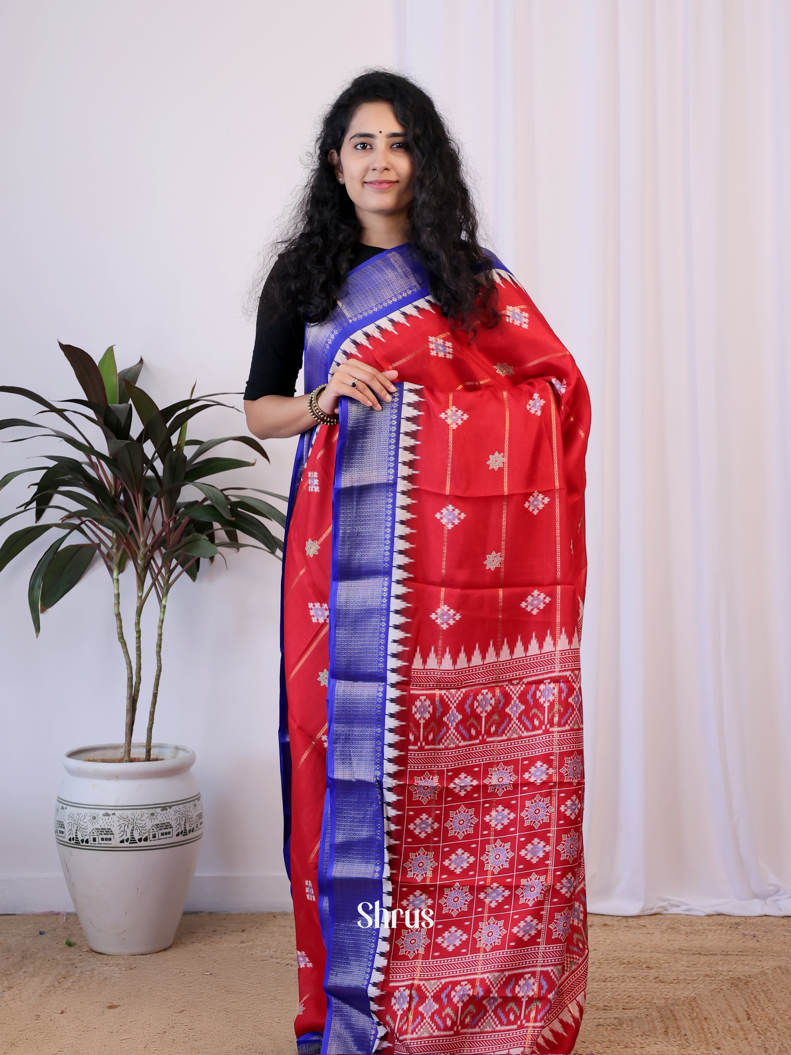 CIS21215 - Semi Crepe Saree - Shop on Shrus.com