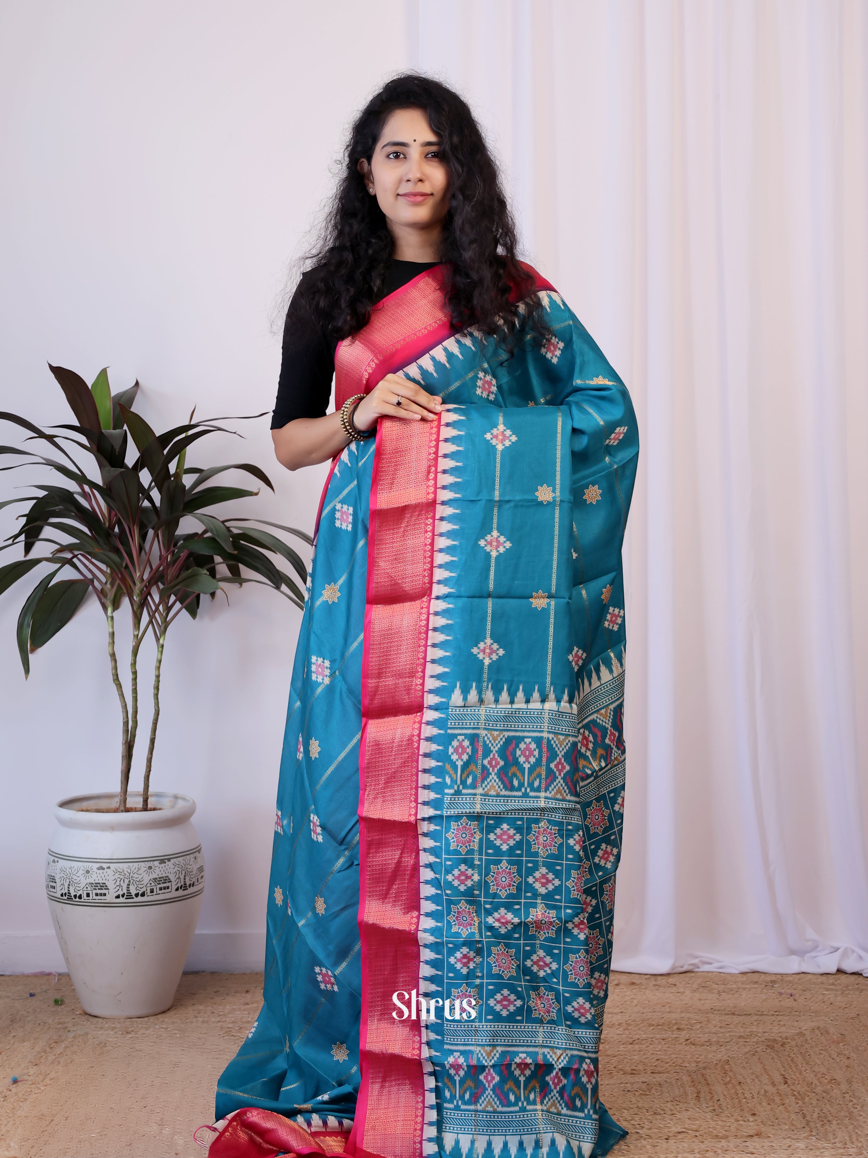 CIS21218 - Semi Crepe Saree - Shop on Shrus.com