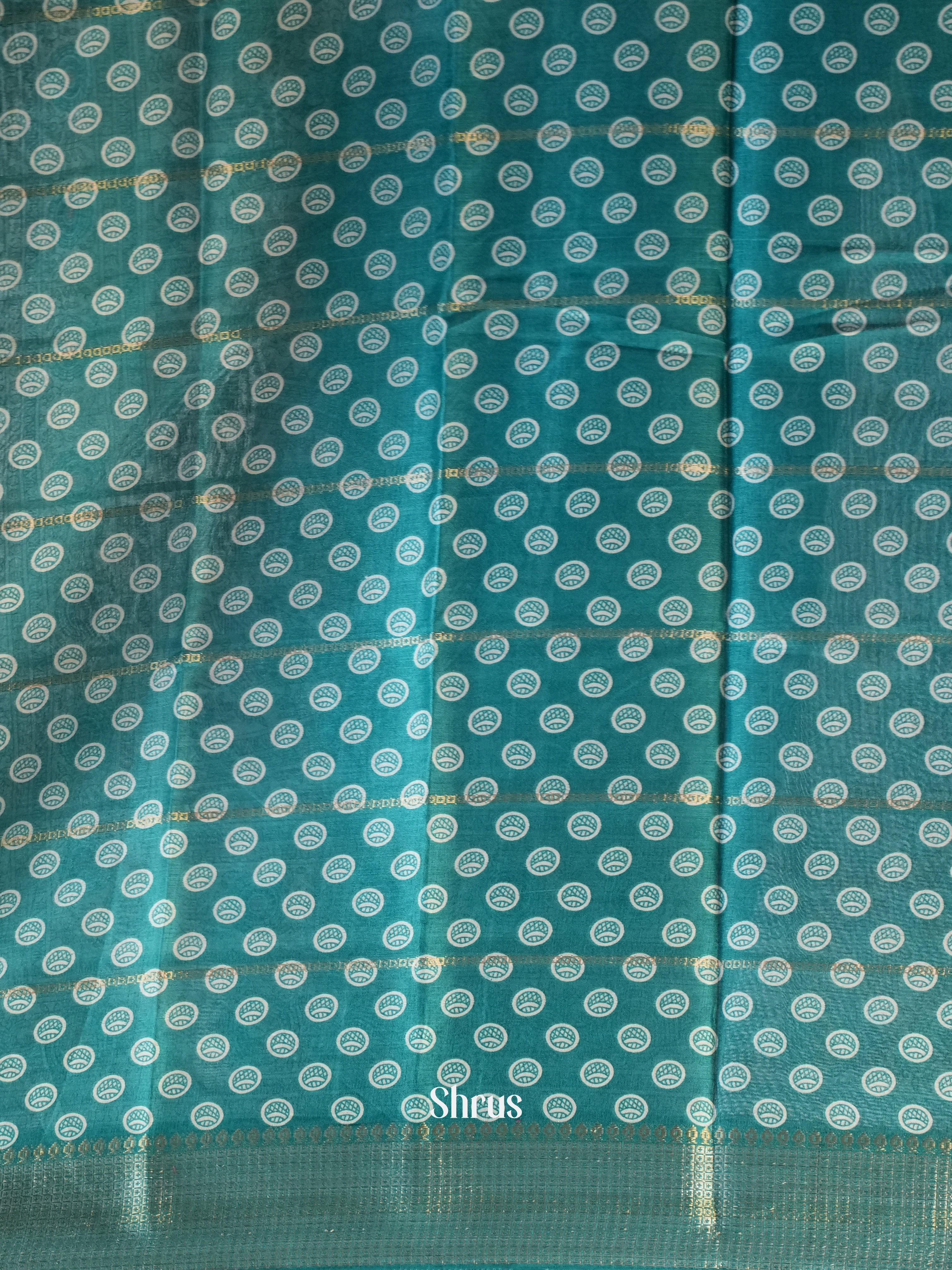 Purple & Blue - Semi Crepe Saree - Shop on Shrus.com