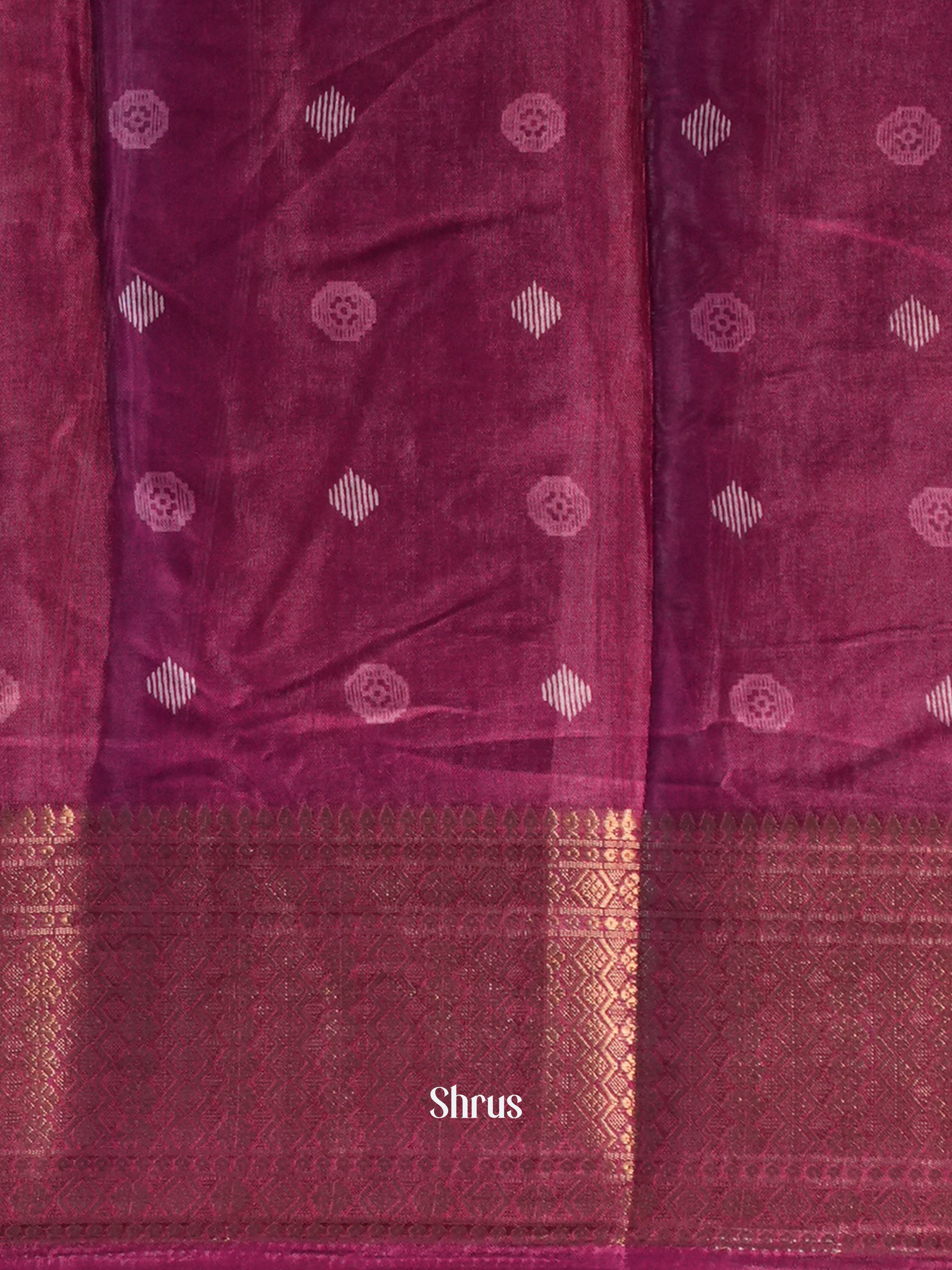 Purple- Semi Crepe Saree - Shop on Shrus.com