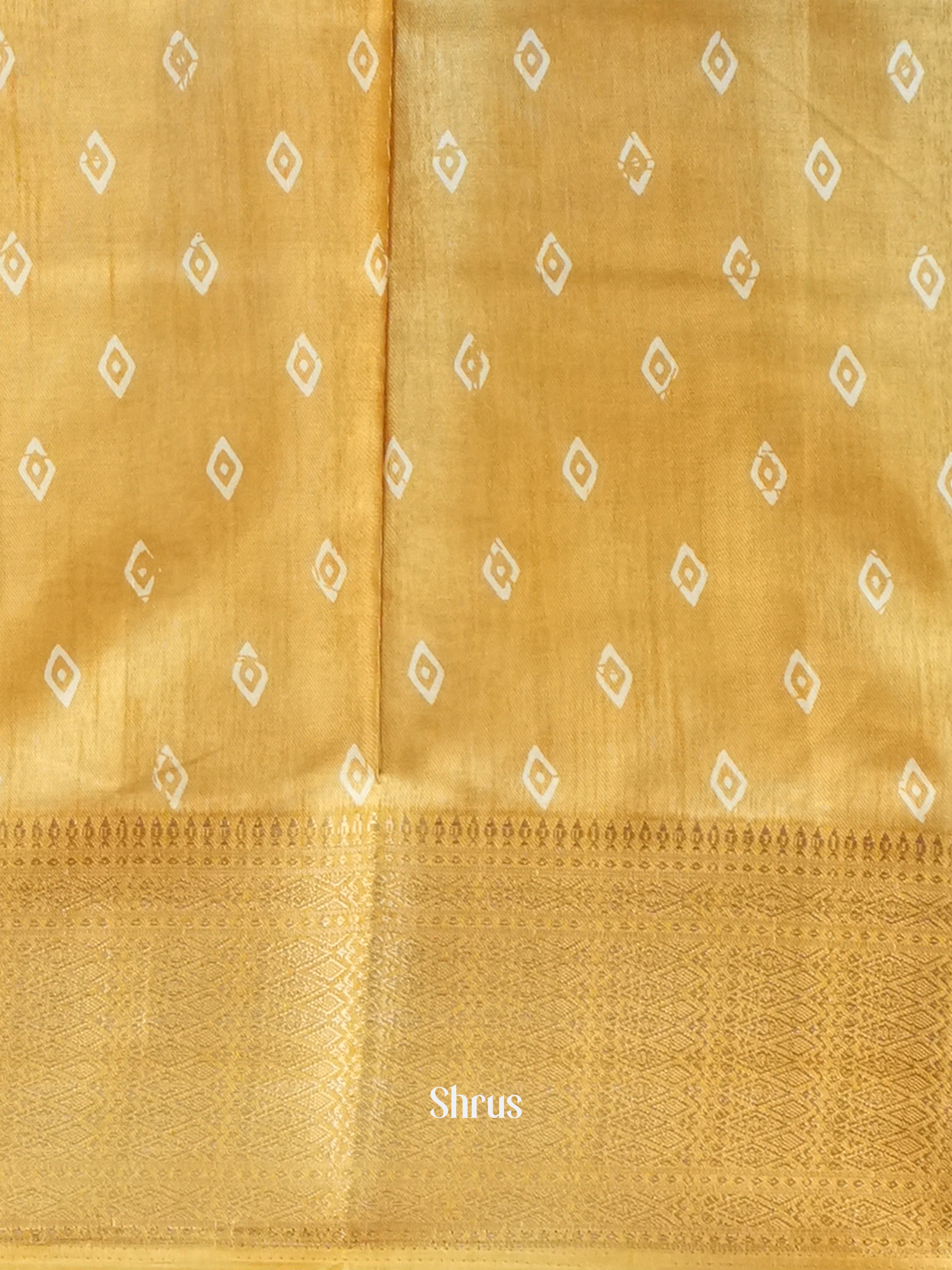Mustard - Semi Crepe Saree - Shop on Shrus.com