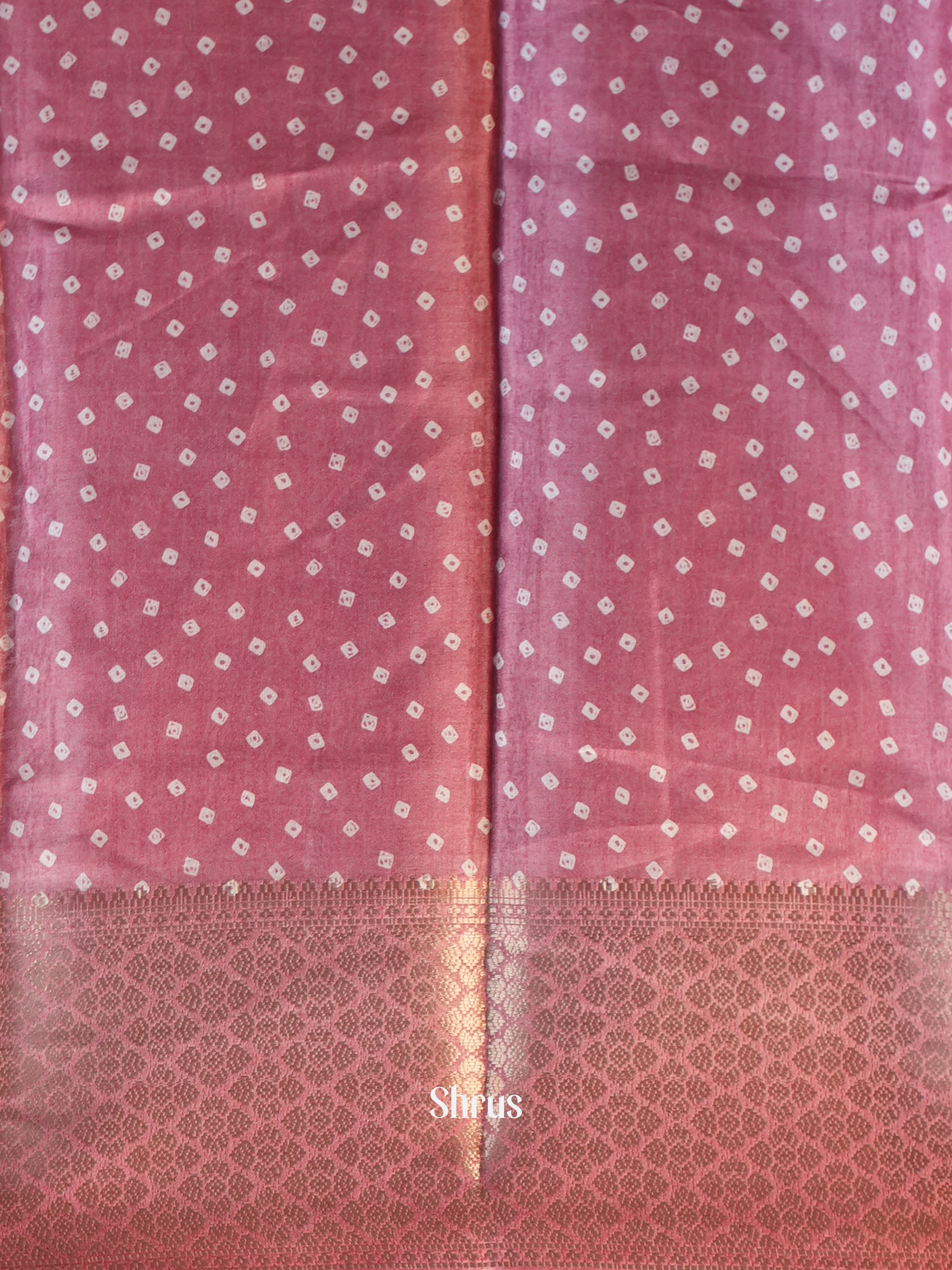 Pink - Semi Crepe Saree - Shop on Shrus.com