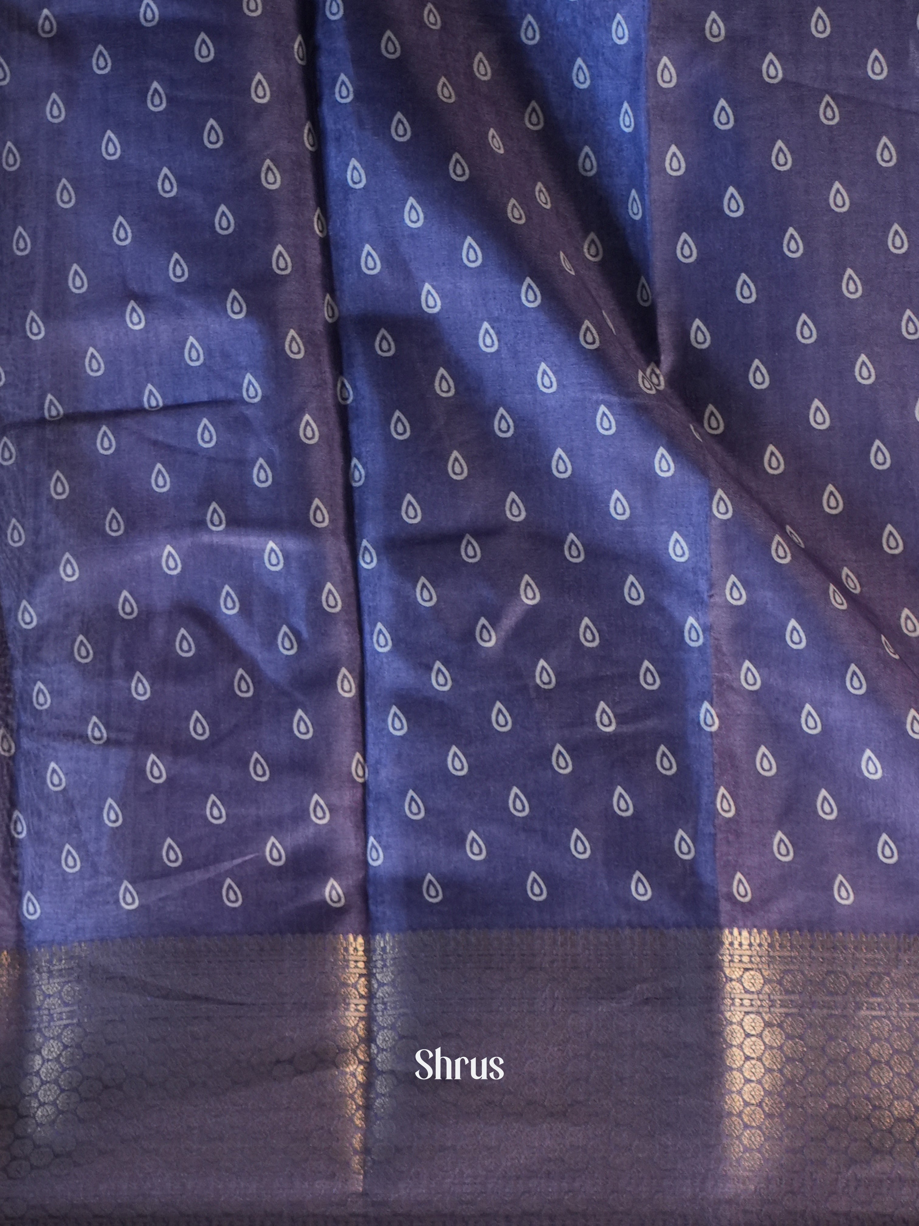 Purple - Semi Crepe Saree - Shop on Shrus.com