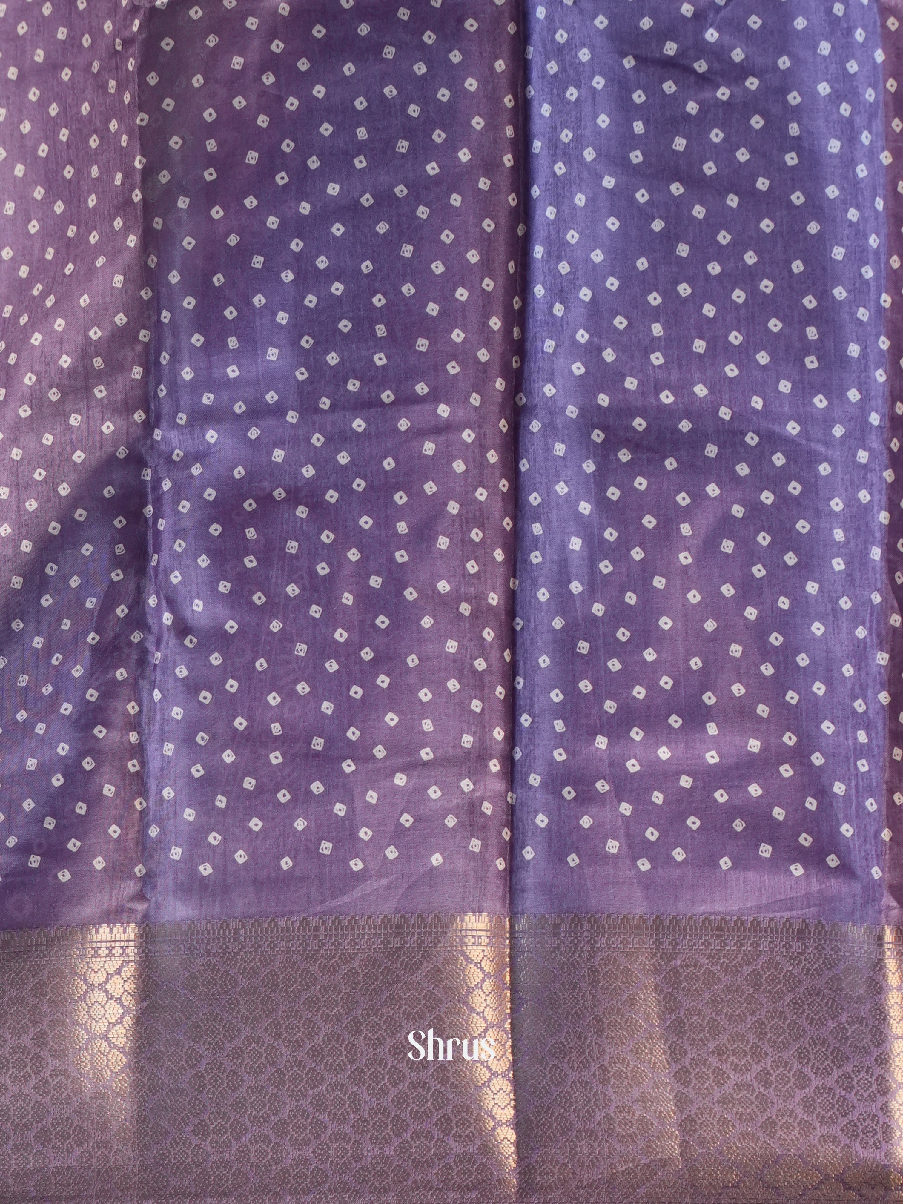 Purple - Semi Crepe Saree - Shop on Shrus.com