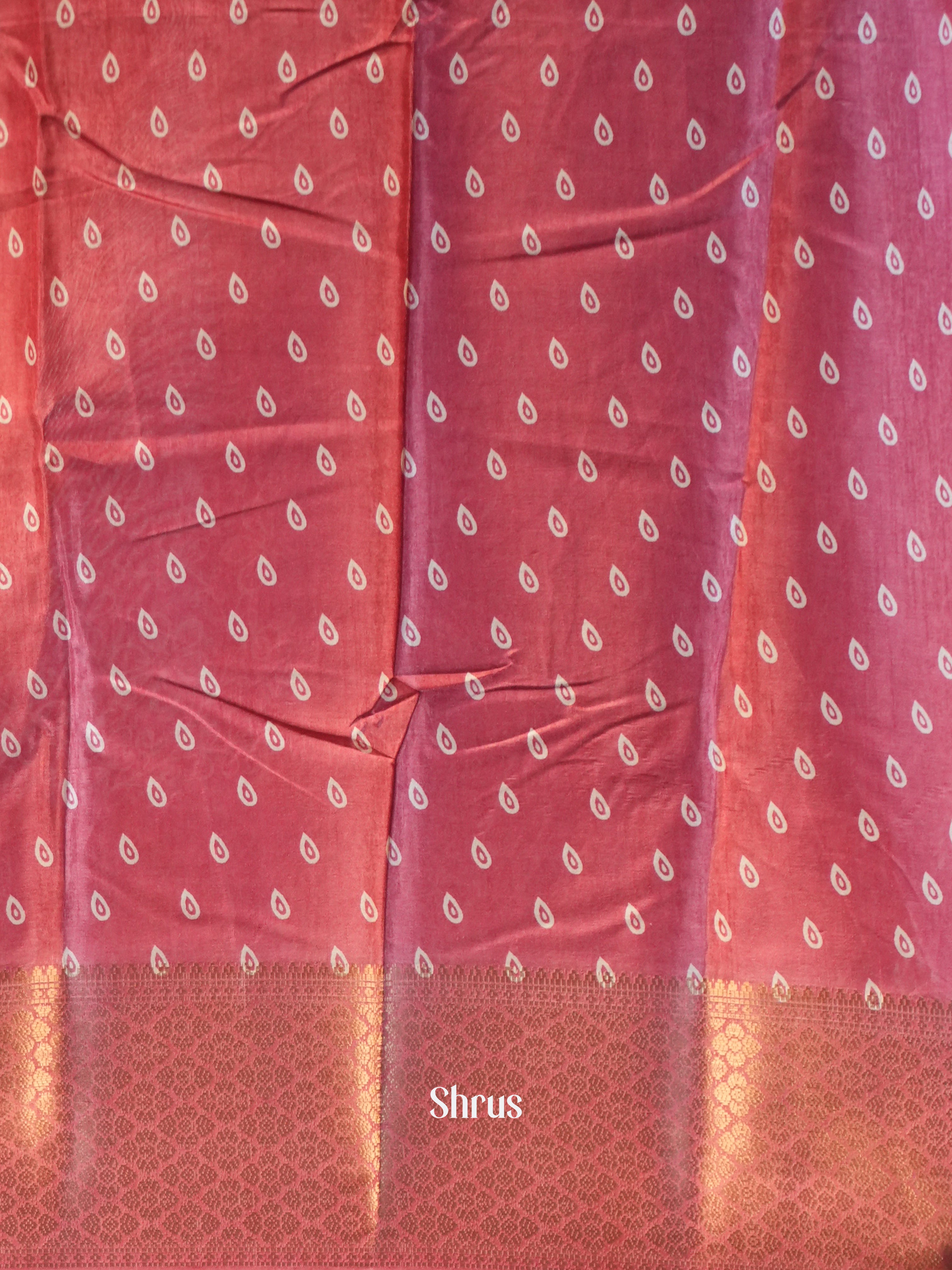 Pink - Semi Crepe Saree - Shop on Shrus.com