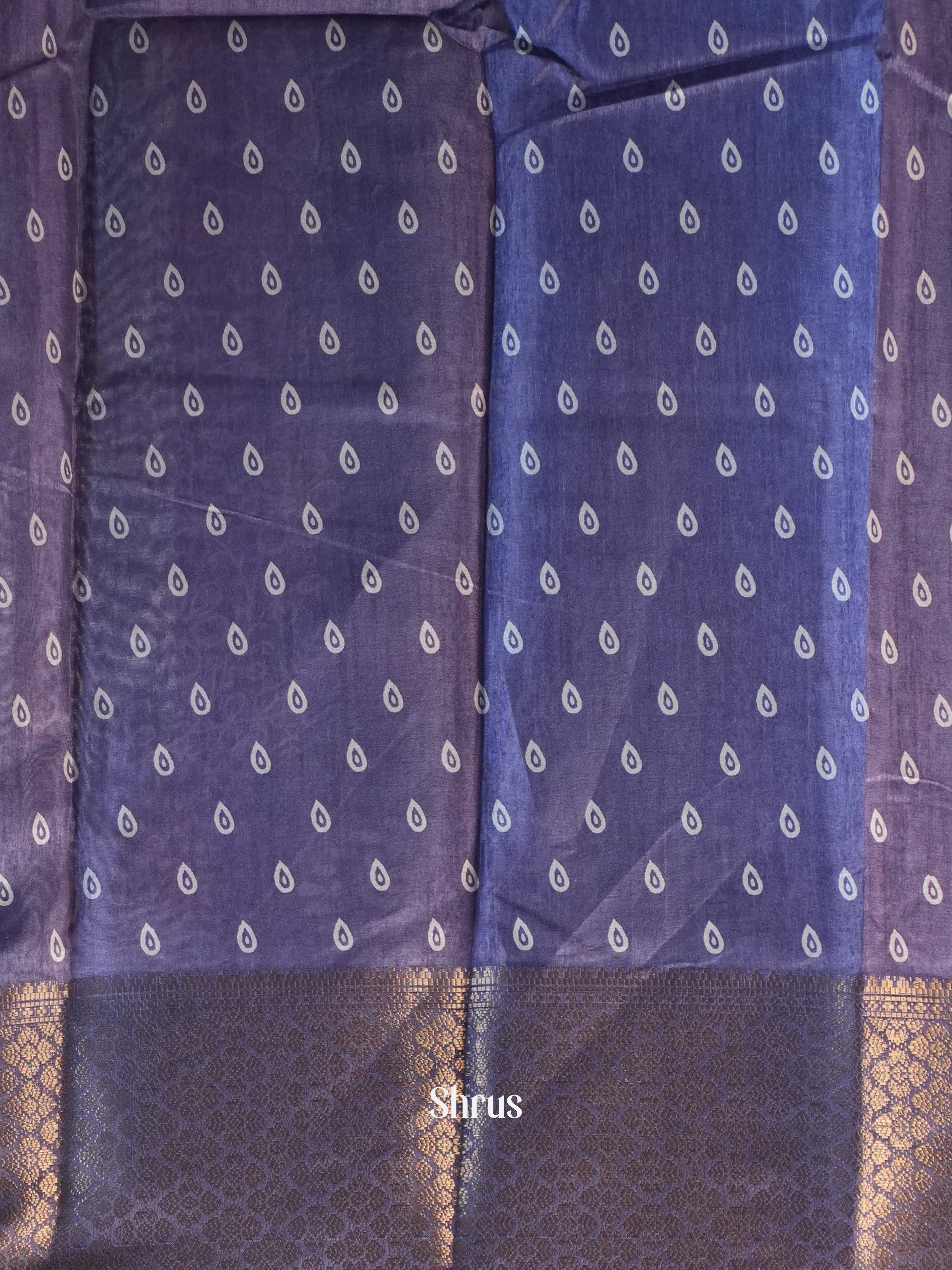 Purple - Semi Crepe Saree - Shop on Shrus.com